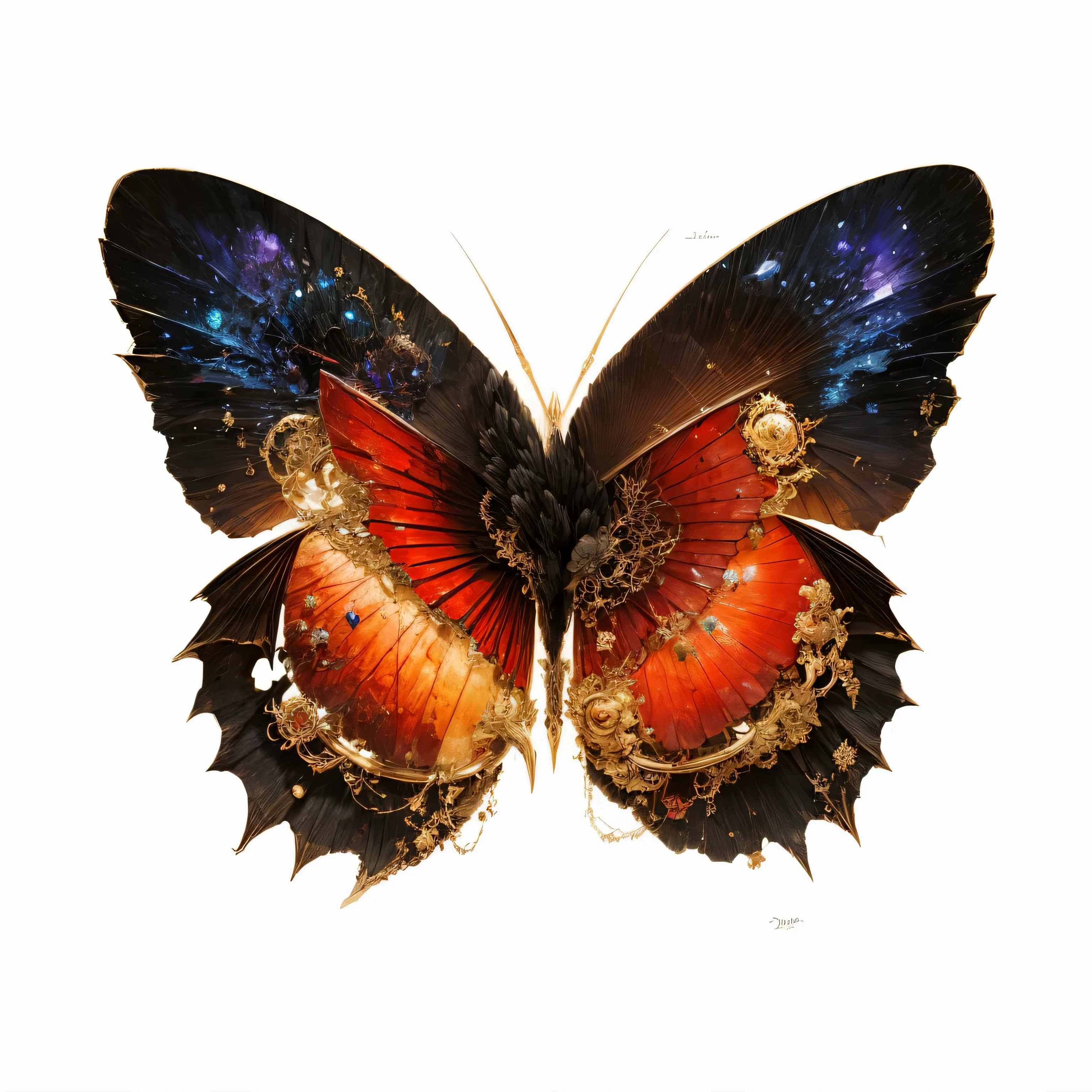black dragon element，dragon wing elements，dragon scale，red dragon eye，snake element