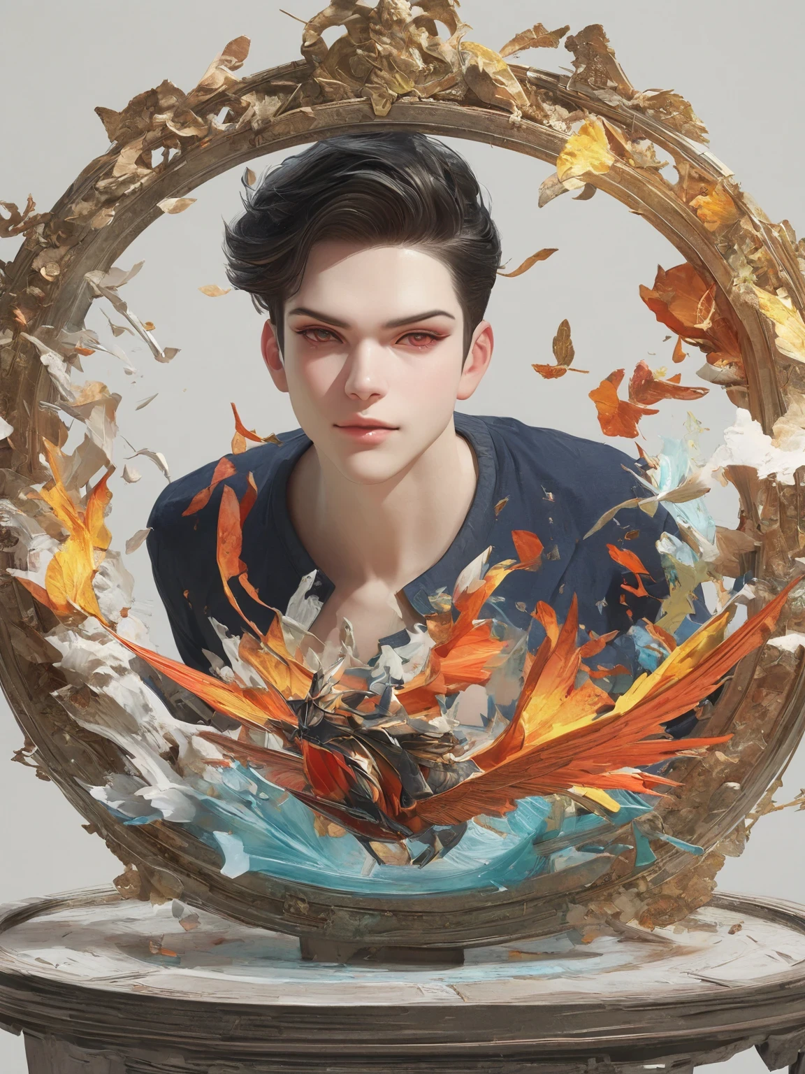 diy13，Highest quality, ultra-high definition, masterpieces, 8k, realistic, anime styled, 3d render，a close up of a person writing a book , jc leyendecker and sachin teng, james jean and wlop, james jean and peter mohrbacher, alphonse mucha and rossdraws, sachin teng, james jean marc simonetti, artgerm and james jean, in the art style of mohrbacher