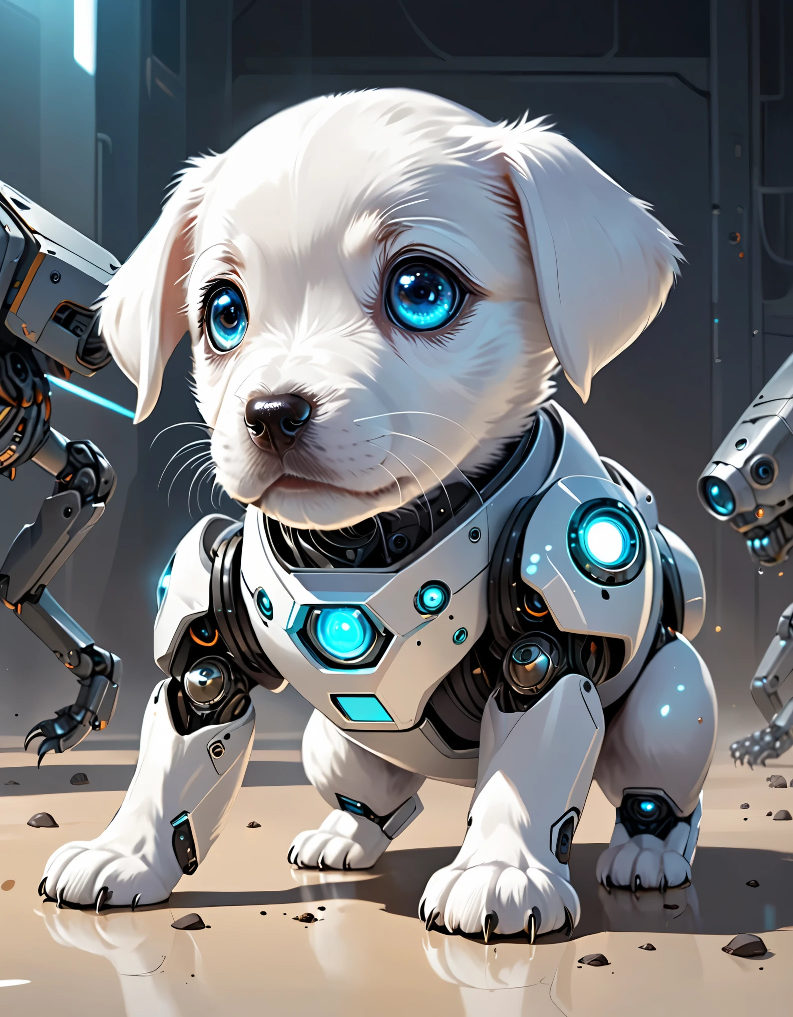 puppy, science fiction, , fear,  eyes