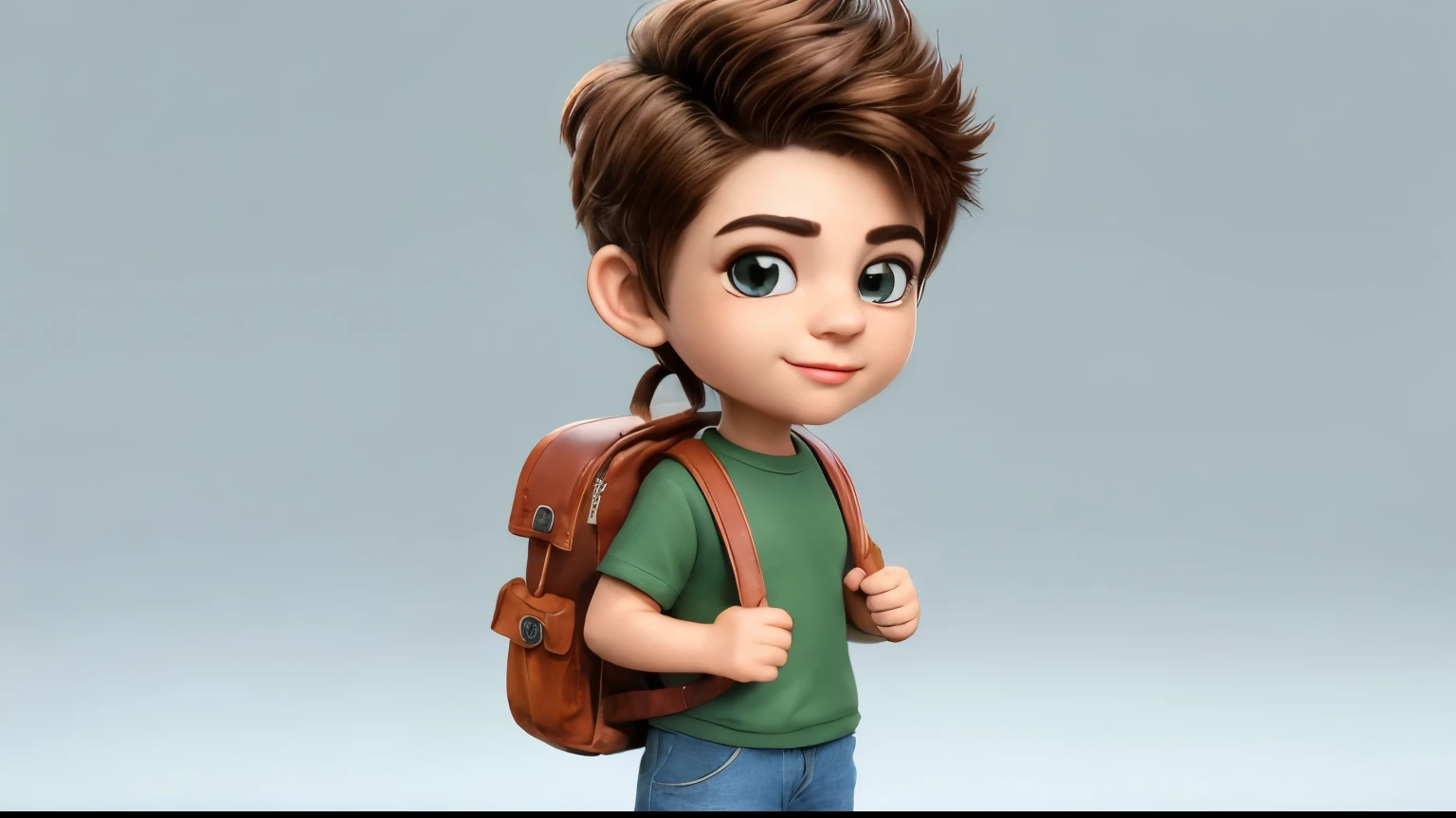 same character with shoking look