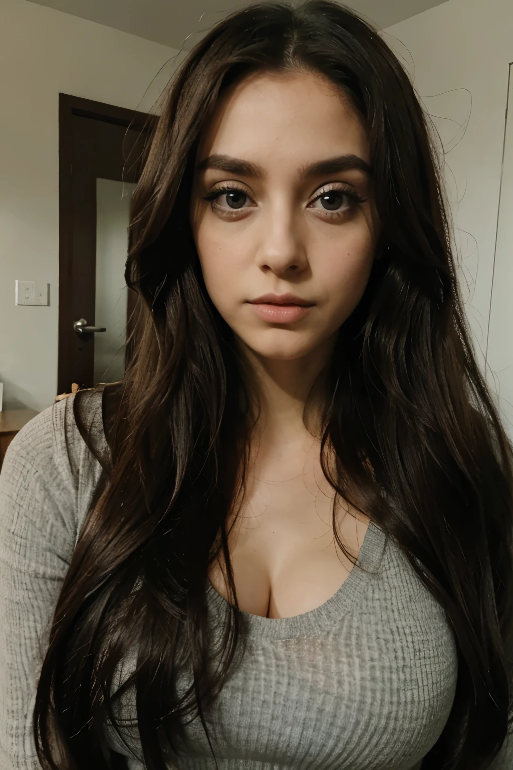 Big eyes, long hair