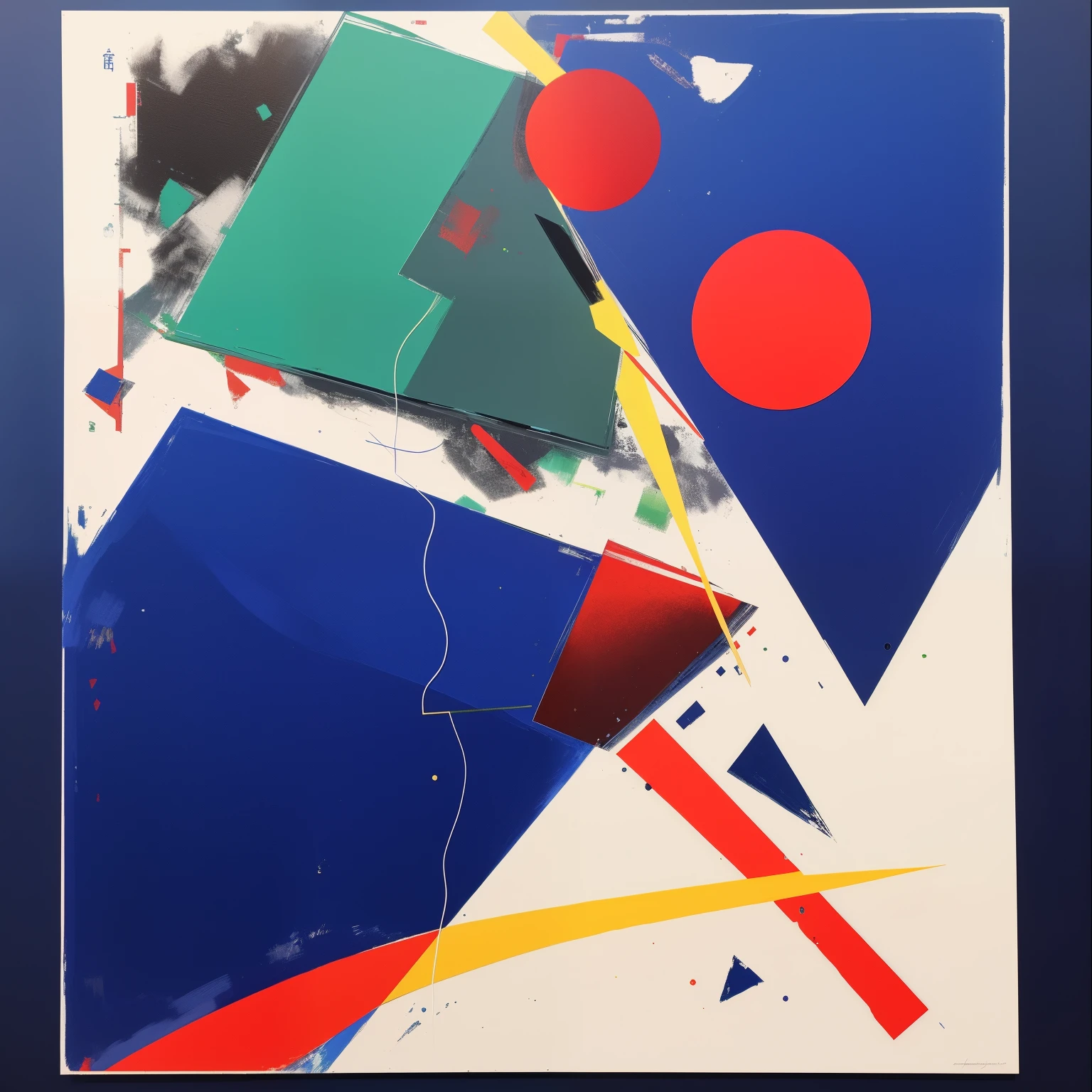 一幅蓝色of画, 红色of, of, and green abstract painting, inspi红色of by Hans Hofmann, author:Larry Zokes, abstract minimalism, author:Marcello Bacciarelli, Bauhaus style, by Lee Loveridge, 'Untitled 9', geometric abstraction, author:Geza Udvari, abstract realism, author:Toko Shinoda