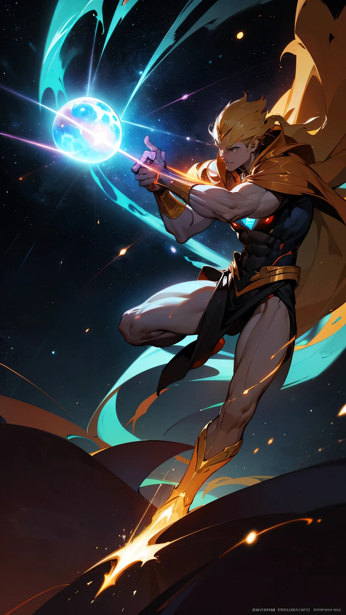 Com certeza, here is another suggestion:
Superhero Name: Cosmic Fury Description: Cosmic Fury is a striking superhero, whose powers are as vast as the universe itself. His costume is adorned with star symbols and lightning bolts., conveying a sense of concentrated cosmic energy. He has the ability to channel the energy of stars and galaxies, granting him superhuman strength, extraordinary speed and the ability to launch blasts of cosmic energy at your enemies. Cosmic Fury uses his imposing presence and formidable powers to protect the galaxy against intergalactic threats and uphold justice in every corner of the cosmos..
I hope this suggestion is striking and meets your expectations.! Se precisar de mais ideias ou ajustes, I'm available to help.