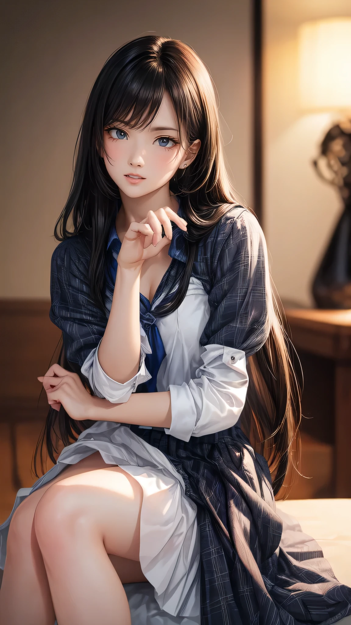 high school girl,(random place),(random pose),(long straight hair),(Highest image quality, (8K), Ultra-realistic, Best Quality, High quality, High Definition, high quality texture, high detailing, Beautiful detailed, fine detailed, extremely details CG, Detailed texture, realistic representation of face, masterpiece, presence, Dynamic, Bold)