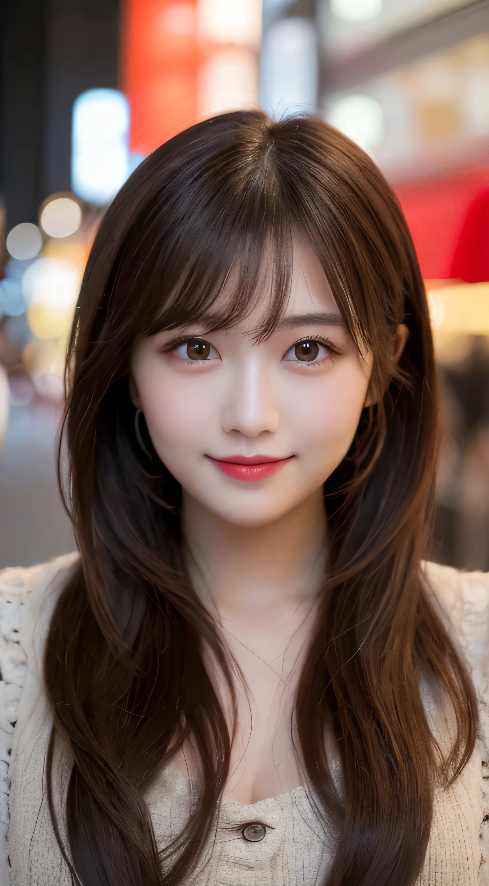 table top,(highest quality, masterpiece:1.2), Super detailed, High resolution, 8k wallpaper, perfect dynamic composition, detailed and beautiful eyes, long hair,small breasts, natural color lips, bold sexy pose, shy smile, 20-year-old, cute woman, cute style, Tokyo, sexy shot looking at camera, feminine fashion, winter fashion,hairstyle ponytail,