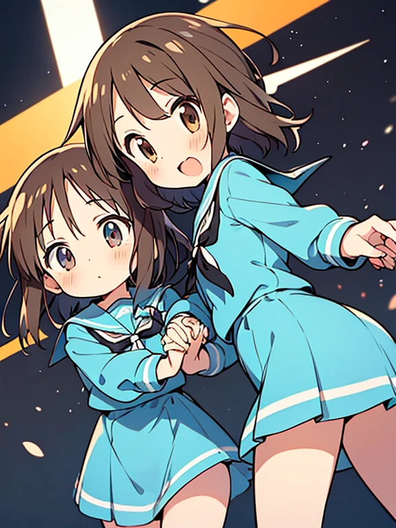 yuyushiki style,2girl,hold hand,
yuyushiki art style,dark brown hair,very short hair,boyish,white serafuku,drooping eyes,
yuyushiki art style,dark brown hair,longer bob hair,manish,white serafuku,Rough,(ultra slanted eyes),