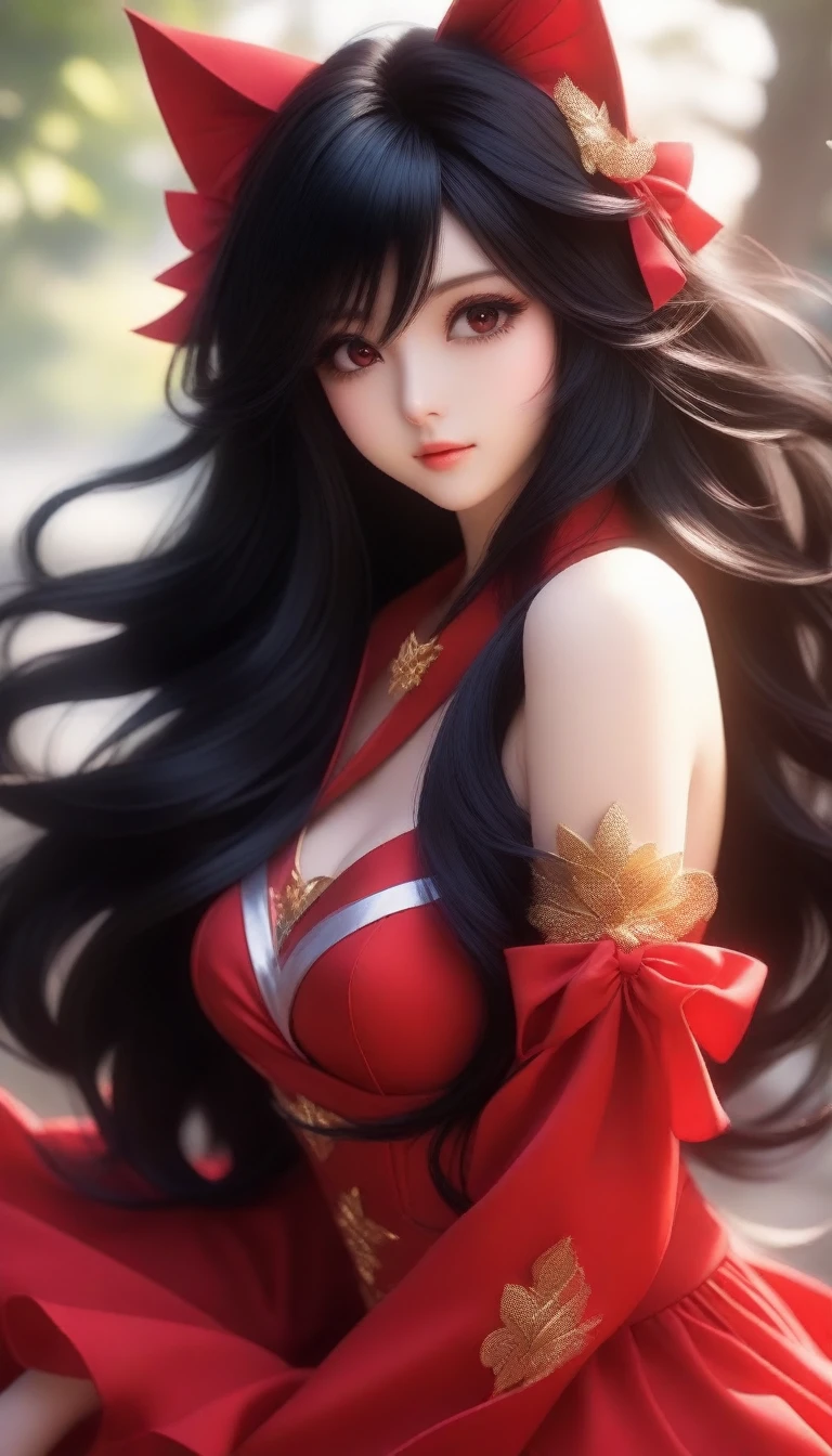 anime girl with black hair and red dress posing for a picture, anime girl cosplay, beautiful anime catgirl, anime cosplay, stunning anime face portrait, ahri from league of legends, anime waifu, beautiful anime girl, portrait of ahri, anime inspired, anime girl in real life, anime girl, beautiful anime face, beautiful anime woman, ahri, anime thai girl
