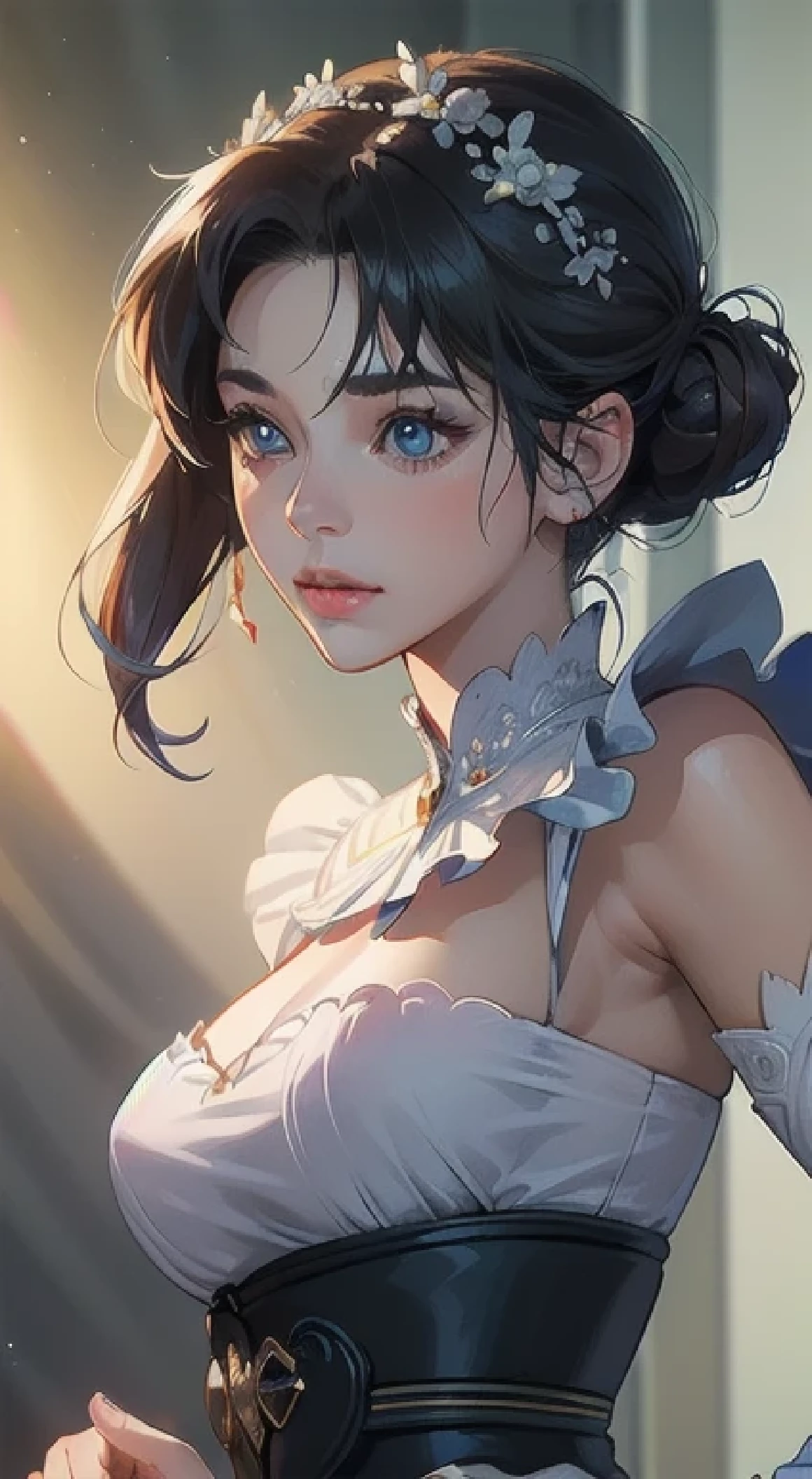 (detailed lips), (realistically:1.37), (brightly colored), (studio lighting), (focus sharply), (high dynamic range), (Bokeh), (contrast), (KHD:1.2), (Elegant hairstyle), (elegance), (like々New), (luxury and sophisticated accessories), (Big eyes are shining brightly), (shine), (calm), (shine), (dream-like), (dynamic), (Gorgeous), (Very beautiful new clothes,delicate floral lace embroidery), (Mysterious), (ethereal), (perfect perfection), masterpiece, best quality, ultra detailed, 1girl, (fashion show:1.3), police uniform, gun, aerith gainsborough, beautiful detailed eyes, your faker, (interesting), (Individuality), (master piece), (High resolution), (best quality, 4k, 8K), single 18 year old girl.DetailsDetailsUpgrade Details
