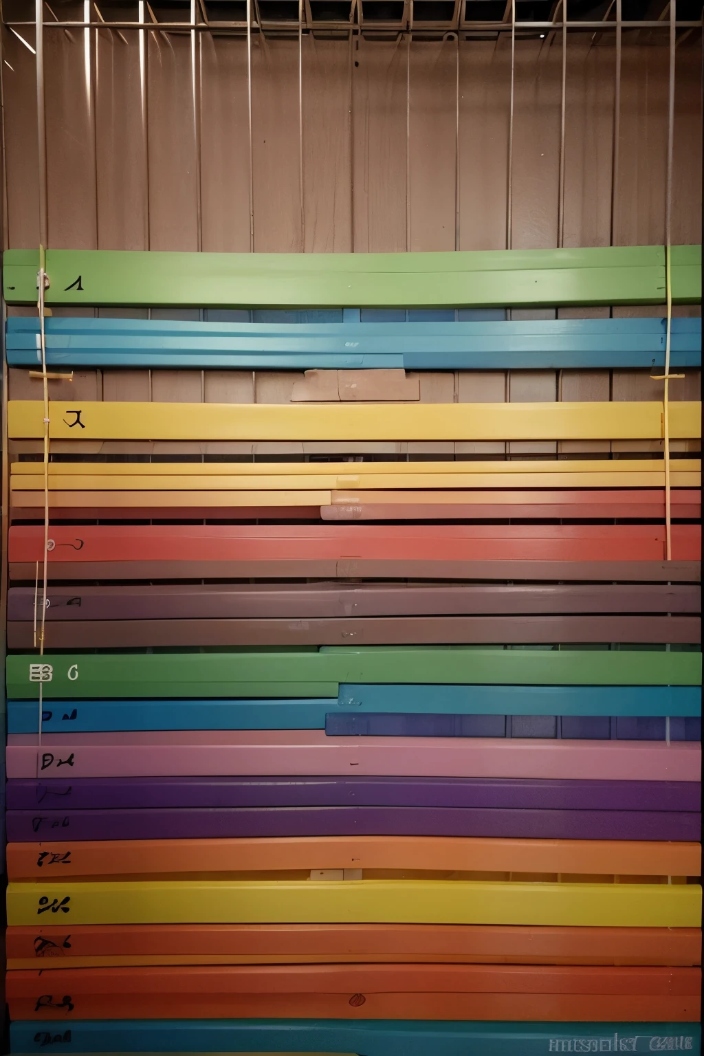 rainbow colorful grid with twenty-five squares only