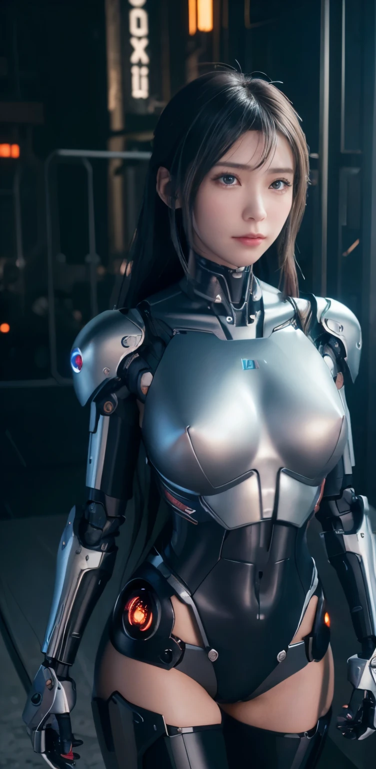 masTerpiece、((black meTallic Talic scale ))、 ((plug suiT)), ((beauTiful girl:1.2))、i don&#39;t&#39;T&#39;T&#39;T&#39;T&#39;Mechanized bodies do not exist、Mechanized chesT and abdomen、mechanized occipuT、Mecha leg rack meTallic suiT ThaT fiTs perfecTly To The body、 Are sTanding、Tied up、meTal roboT、((cyberpunk background))、(neon lighT)、(FuTurisTic machine facTory background)、Cyberdyne、ArTificial bodies、All meTal body、ironwork、abdominal mechanism、((roboT arm and hand))、((roboT&#39;legaTine neck))、Inside The spaceship、beauTiful girl、16 years old、asian beauTy, (AcTuaTor and cable exposed from abdomen.、Connect from neck to body of metal robot、Complex 3d rendering beauTiful porcelain profile super geT used To iTd female android face、cyborg、roboT parTs、150mm、SofT lighT in a beauTiful sTudio、rim lighT、vivid deTails、gorgeous cyberpunk、Ren Hao、Super realisTic、anaTomical、facial muscles、cable wire microchip、eleganT、beauTiful background、ocTane rendering、HR giger sTyle、8K、highesT qualiTy、masTerpiece、enlighTenmenT、very delicaTe and beauTiful、 Very geT used To iT CG、uniTy、wall-、(realisTic、PhoToreal:1.37)、wonderful、geT used To iT、masTerpiece、highesT qualiTy、official arT、Highly geT used To iTd CG uniTy 8K wallpaper、absurd、信じられないほどabsurd、、roboT、silver beads、Full body Esbian、 Are sTanding
