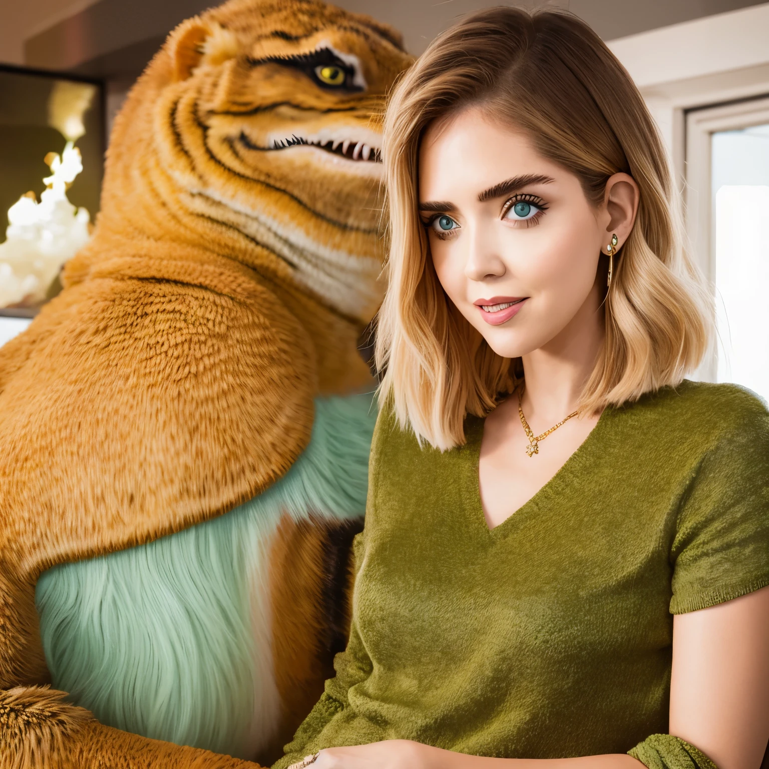 (masterpiece, best quality:1.2), chiara ferragni as godzilla destroys tokio