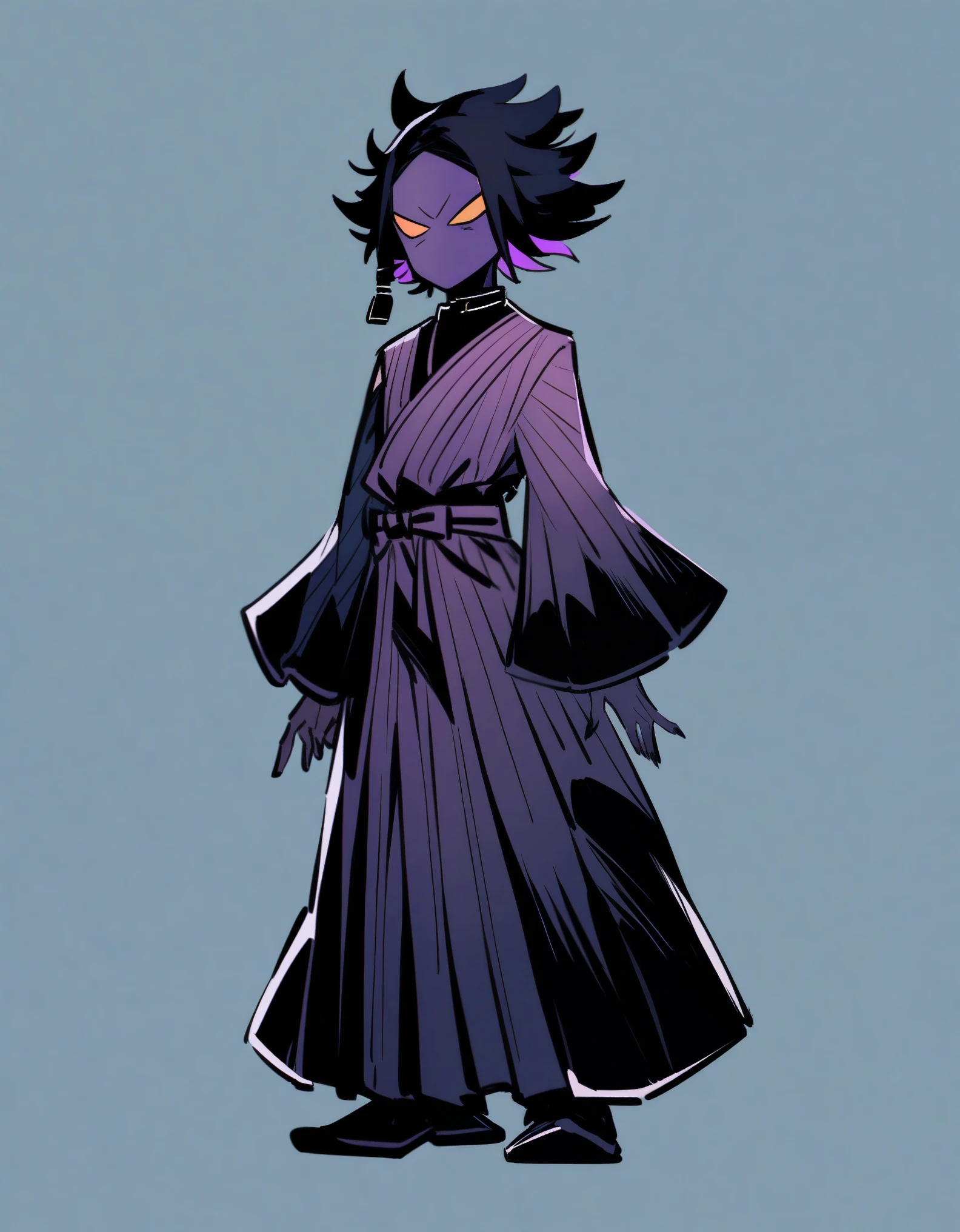Dark character based on Junji Ito's traits, gritando de desespero