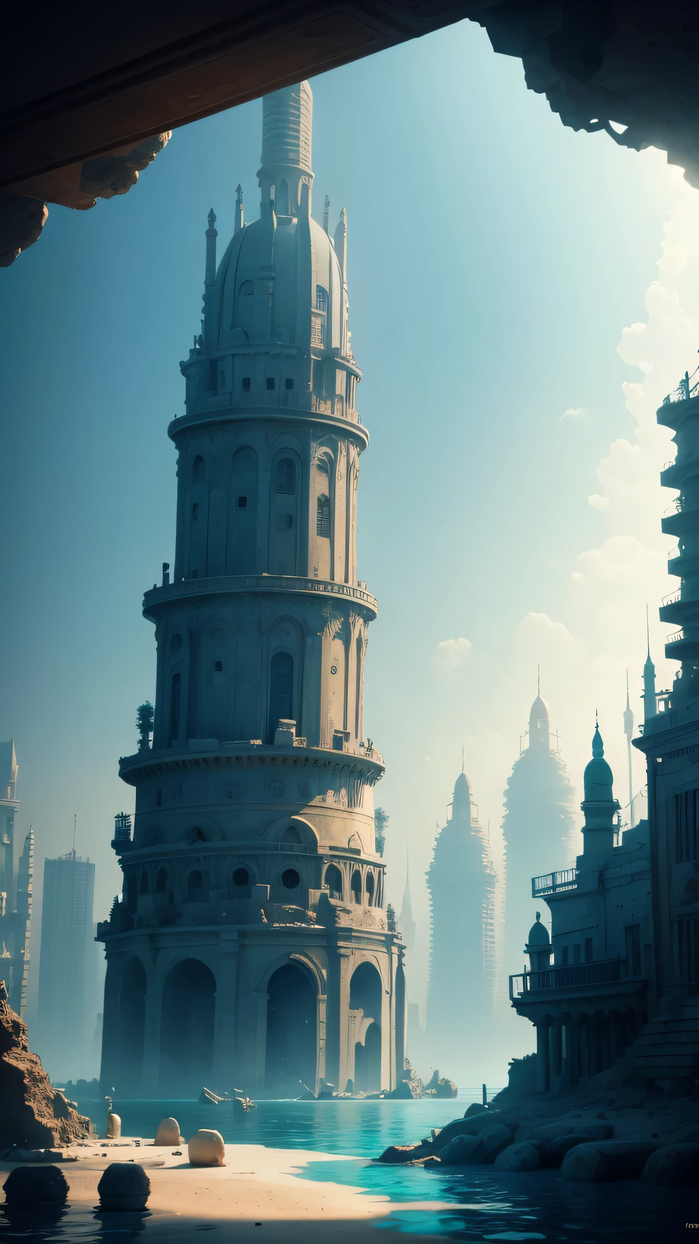 underwater city of alexandria, 8k, high resolution
