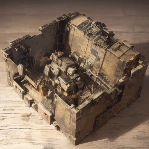 6598年Mars realistic model, (bifurcation, original photo, best quality, masterpiece:1.4),SteampunkCyberpunk6820 City,(CyberpunkMars light:1.3), Mars (related to land),(in a small nature box:1.3),Isometric, small nature, landscape on foundation,landscape,