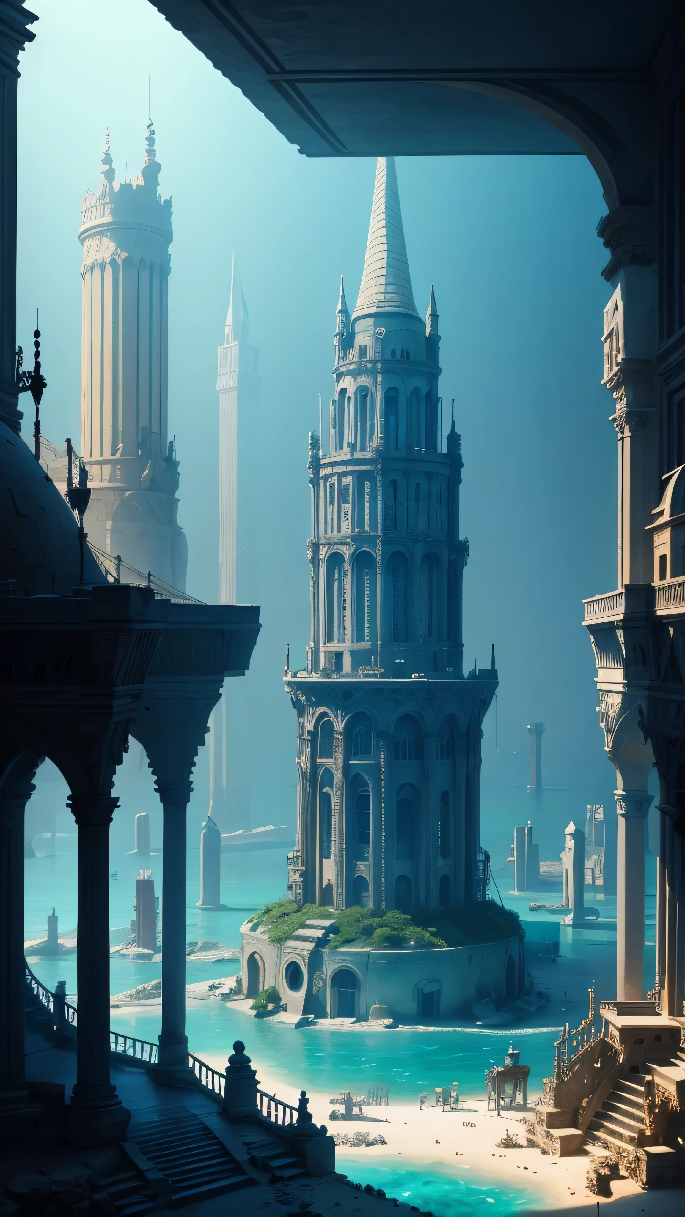 underwater city of alexandria, 8k, high resolution