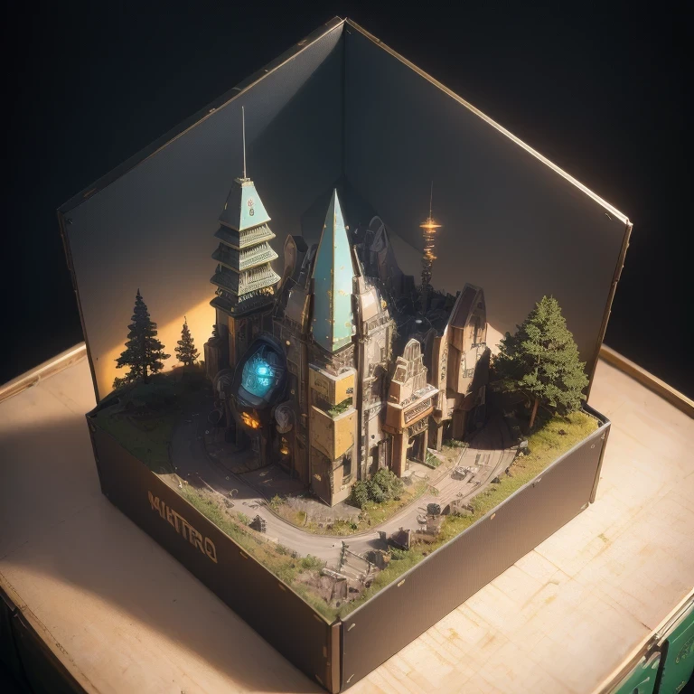 6598年Mars realistic model, (bifurcation, original photo, best quality, masterpiece:1.4),SteampunkCyberpunk6820 City,(CyberpunkMars light:1.3), Mars (related to land),(in a small nature box:1.3),Isometric, small nature, landscape on foundation,landscape,