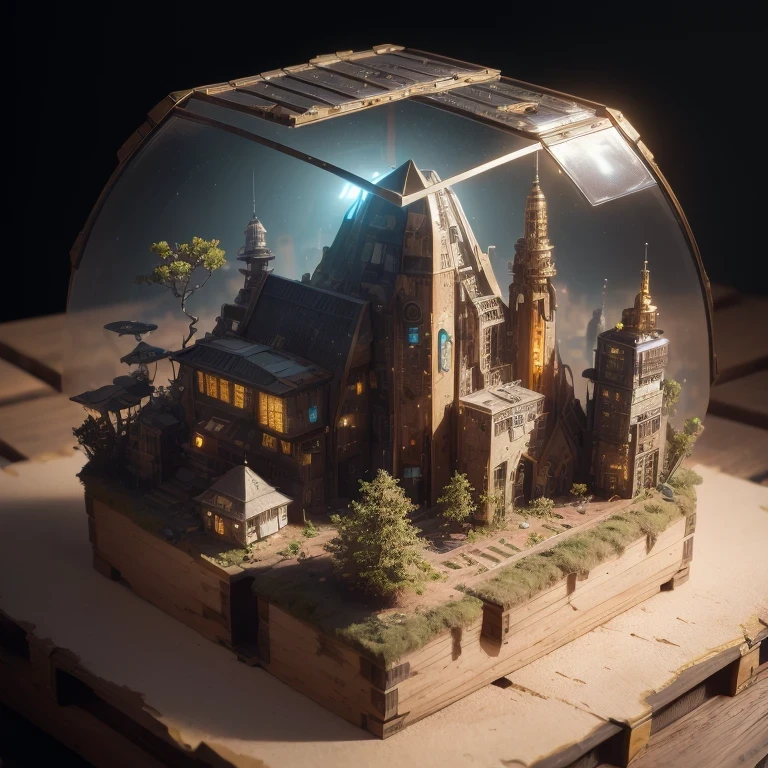 6598年Mars realistic model, (bifurcation, original photo, best quality, masterpiece:1.4),SteampunkCyberpunk6820 City,(CyberpunkMars light:1.3), Mars (related to land),(in a small nature box:1.3),Isometric, small nature, landscape on foundation,landscape,