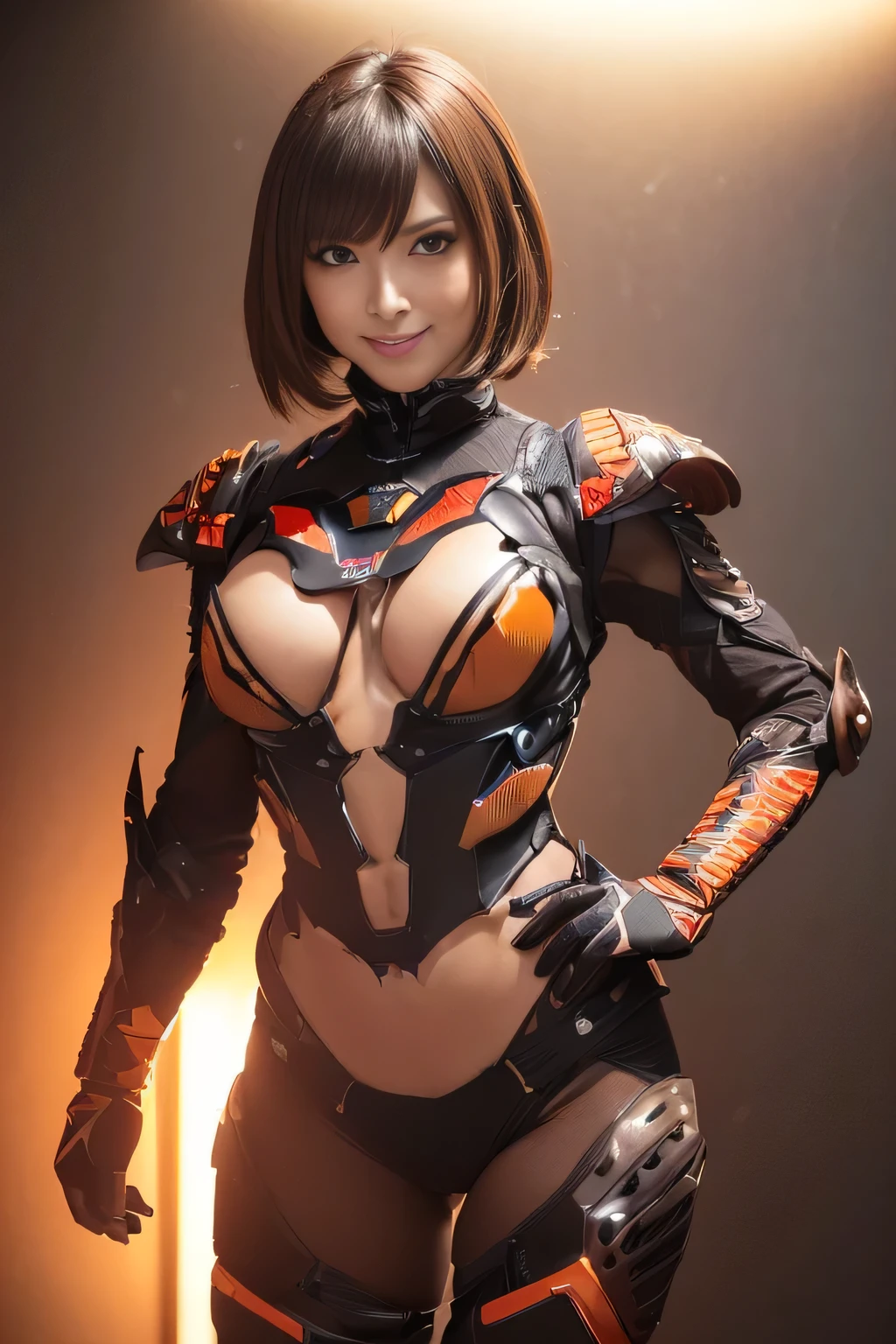 (high resolution,masterpiece,best quality,extremely detailed CG, anime, official art:1.4), realistic, photo, amazing fine details, all intricate, gloss and shiny,awesome many layers, 8k wall paper, 3d, sketch, kawaii, illustration,( solo:1.4), perfect female proportion,villainess, (fusion of dark brown cockroach and lady:1.4), (brown cockroach form lady:1.2), (brown cockroach lady:1.2), (fusion:1.2), (solo:1.4), (evil smile:1.2), muscular, abs, (cockroach brown exoskeleton bio insect suit:1.4), (cockroach brown exoskeleton bio insect armor:1.2), (brown transparency cockroach wing:1.4), (brown cockroach antennae:1.3),