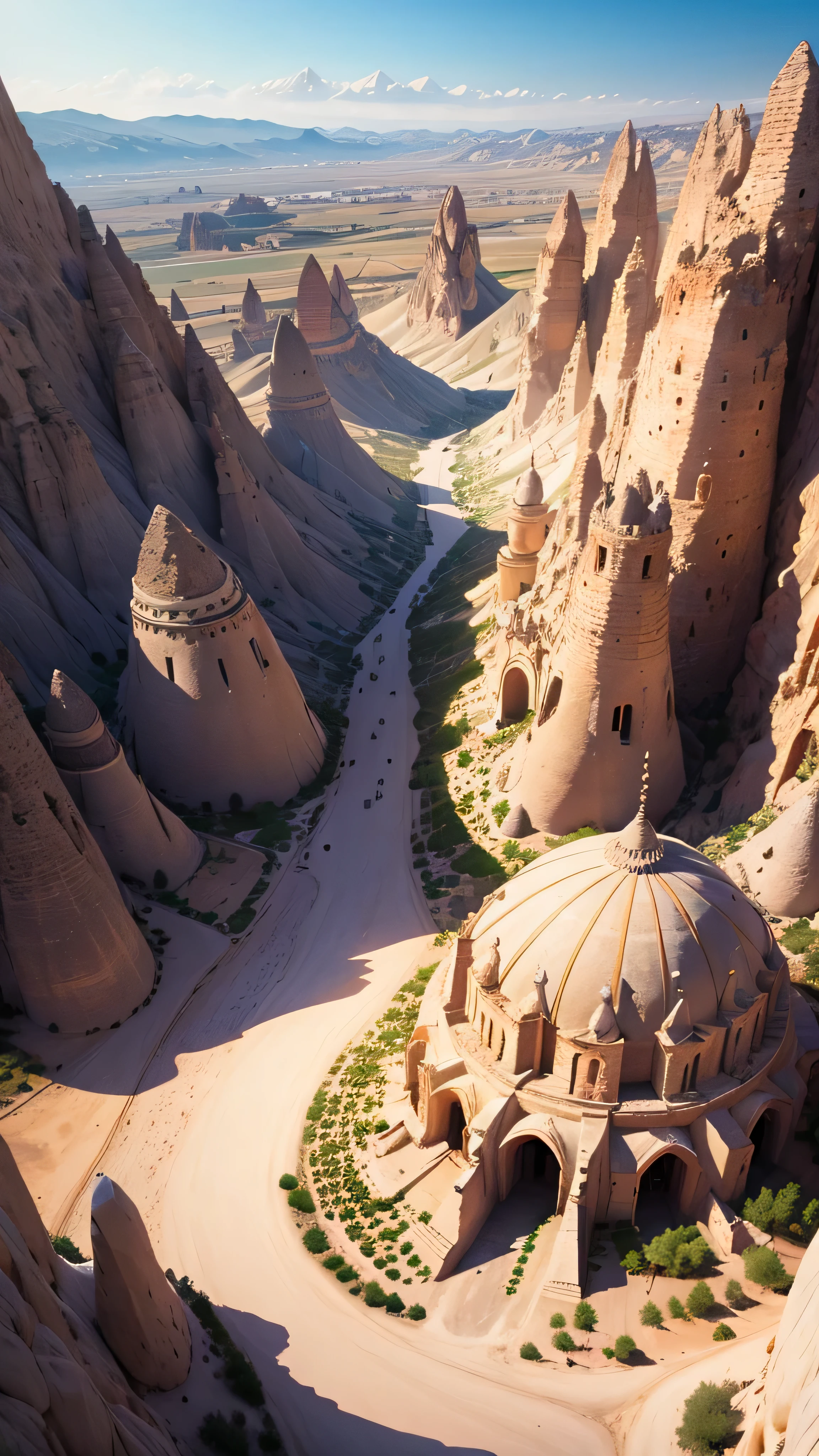 Türkiye's Cappadocia underground sites, 8k, high quality