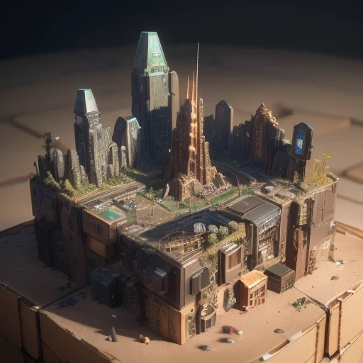 6598年Mars realistic model, (bifurcation, original photo, best quality, masterpiece:1.4),SteampunkCyberpunk6820 City,(CyberpunkMars light:1.3), Mars (related to land),(in a small nature box:1.3),Isometric, small nature, landscape on foundation,landscape,