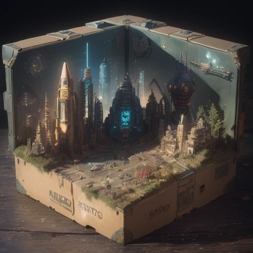 6598年Mars realistic model, (bifurcation, original photo, best quality, masterpiece:1.4),SteampunkCyberpunk6820 City,(CyberpunkMars light:1.3), Mars (related to land),(in a small nature box:1.3),Isometric, small nature, landscape on foundation,landscape,