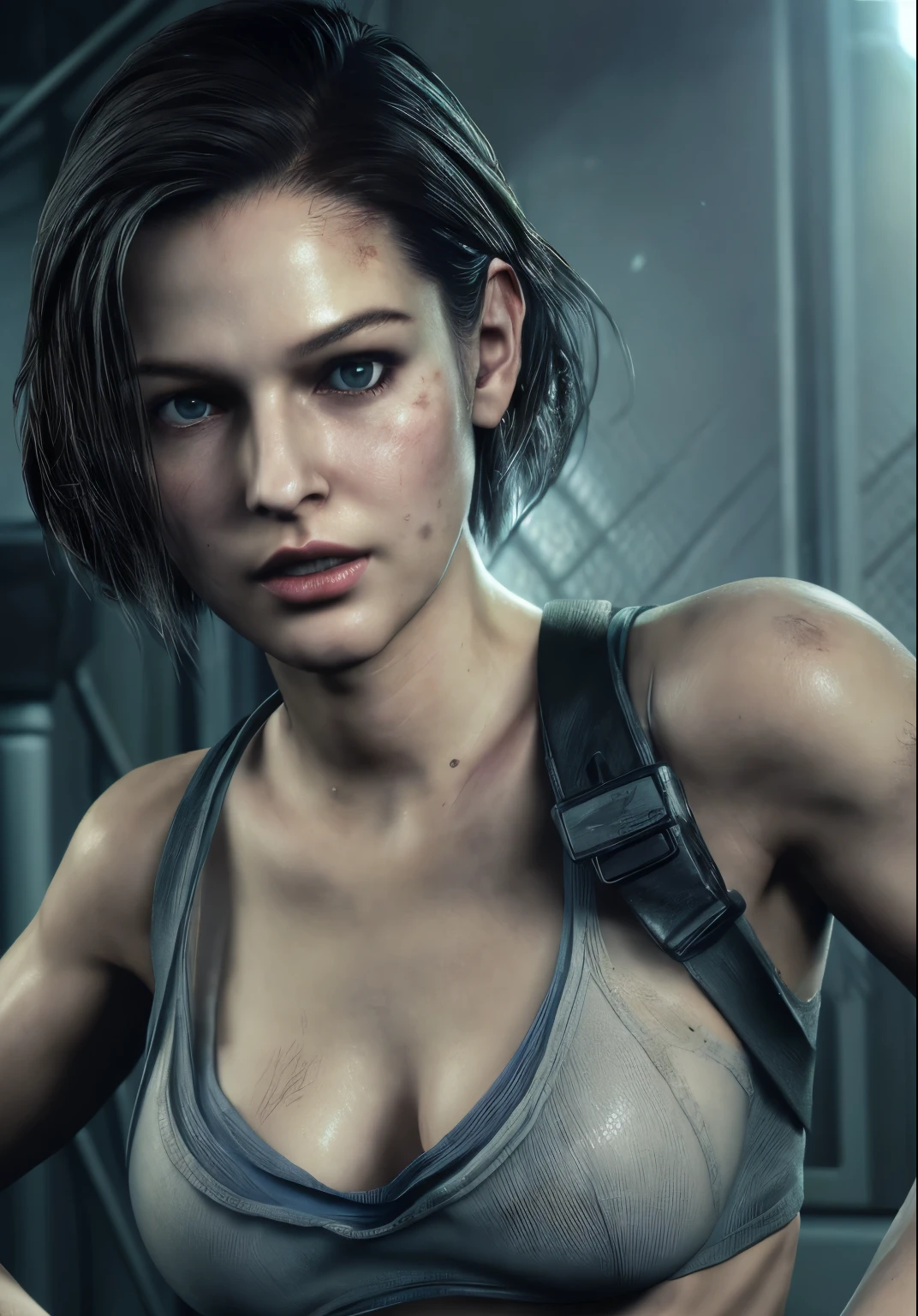 Master piece, close portrait of Jill Valentine, upper body,