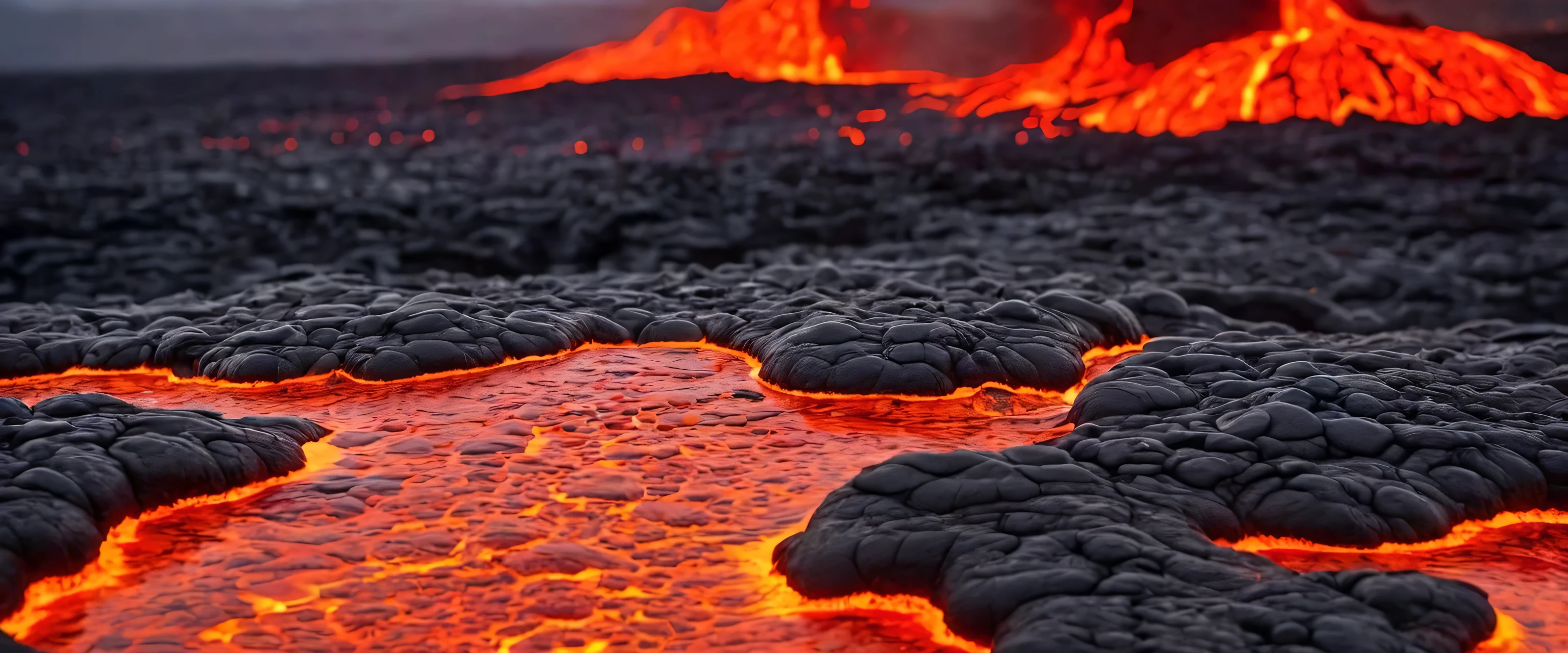 a clot of real magma lava got on human skin