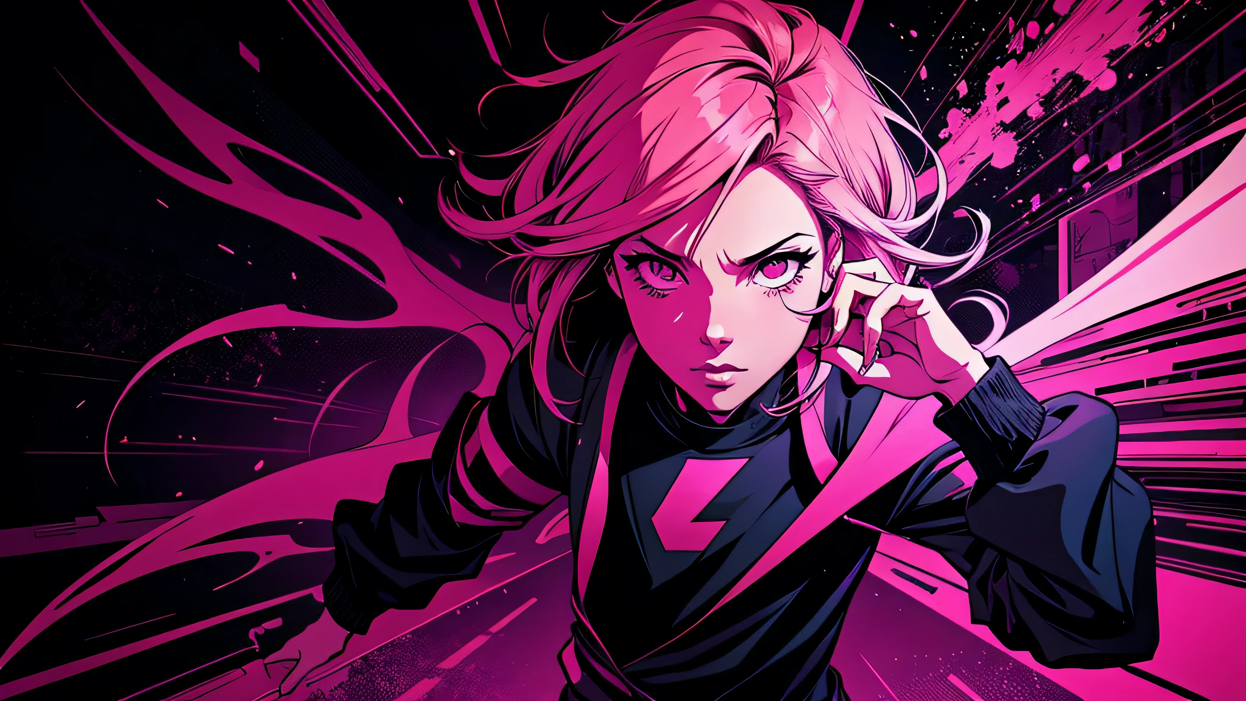 background, Capa do álbum Anime Phonk Brain Sick, musica, ondas sonoras, com cores vermelho e preto neon
