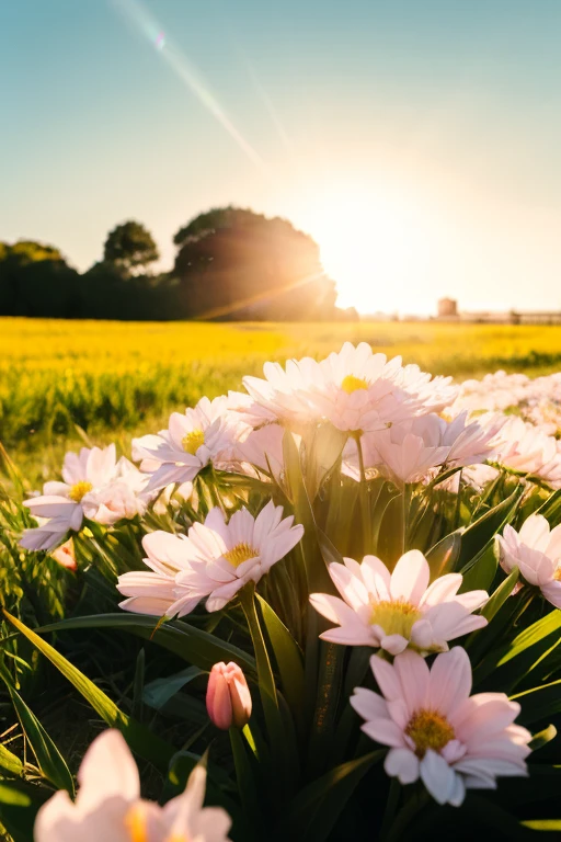 Early morning on a sunny day in spring
