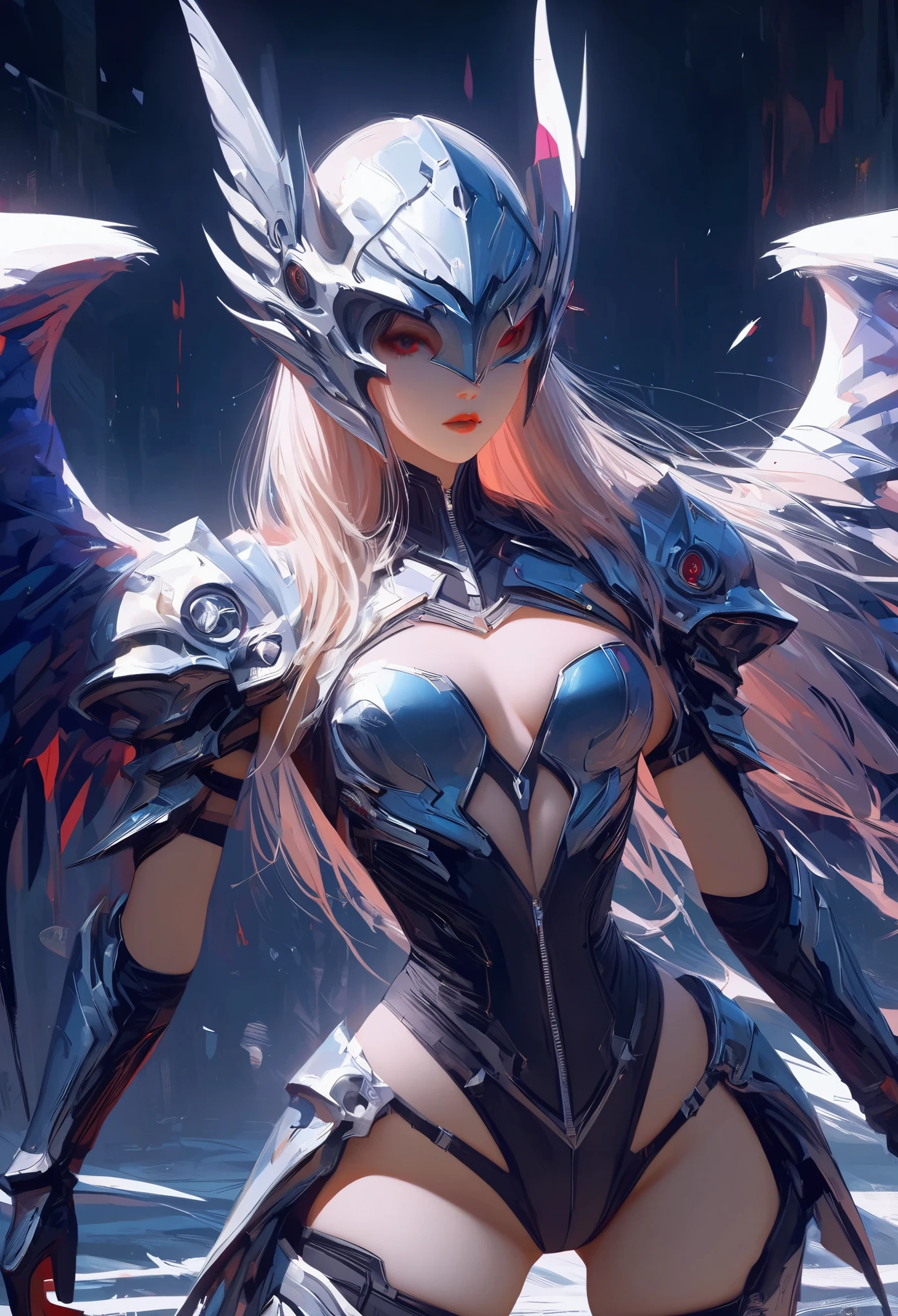 Black,chiaroscuro, Ray tracing, movie lighting, cowboy shooting, 8K, Yes, Super details, precise, best quality, Award-winning, Award-winning, A High resolution, masterpiece, high detail,guweiz on artstation pixiv, Popular topics on artstation pixiv, 详细的number概念艺术, author:Yang Jie, 2. 5D CGI anime fantasy artwork,ultra high definition,8K ,Realistic skin texture,chiaroscuro, Ray tracing, movie lighting, 8K, Yes, Super details, precise, best quality, Award-winning, Award-winning, A High resolution, masterpiece, high detail,in the snow,Clear,masterpiece, best quality, 8K, number, 1 girl, alone, stand up, hair accessories, Red eyes, Heartless expression, Bloodstained mechanical parts, electric wire, cable, failure effect, scary, Science fiction, futuristic, The background inside is darker, neon lights, cyberpunk characters, surreal, Strange, Disturbing, spine-chilling, scary, western metal,Red eyes,发Black,Black色長手套,One-piece Pants,leggings,Highlight her graceful figure,将整个身体包裹stand up,symbiont,((Raised sexy)),Jumpsuits,Red eyes,Venom Possession,发Black,Black色長手套,One-piece Pants,Black色一件,Blood-red eyes,best quality, High resolution, super detailed, Vivid texture, mask, Bangs,wear socks,tears,被Black色粘液覆盖