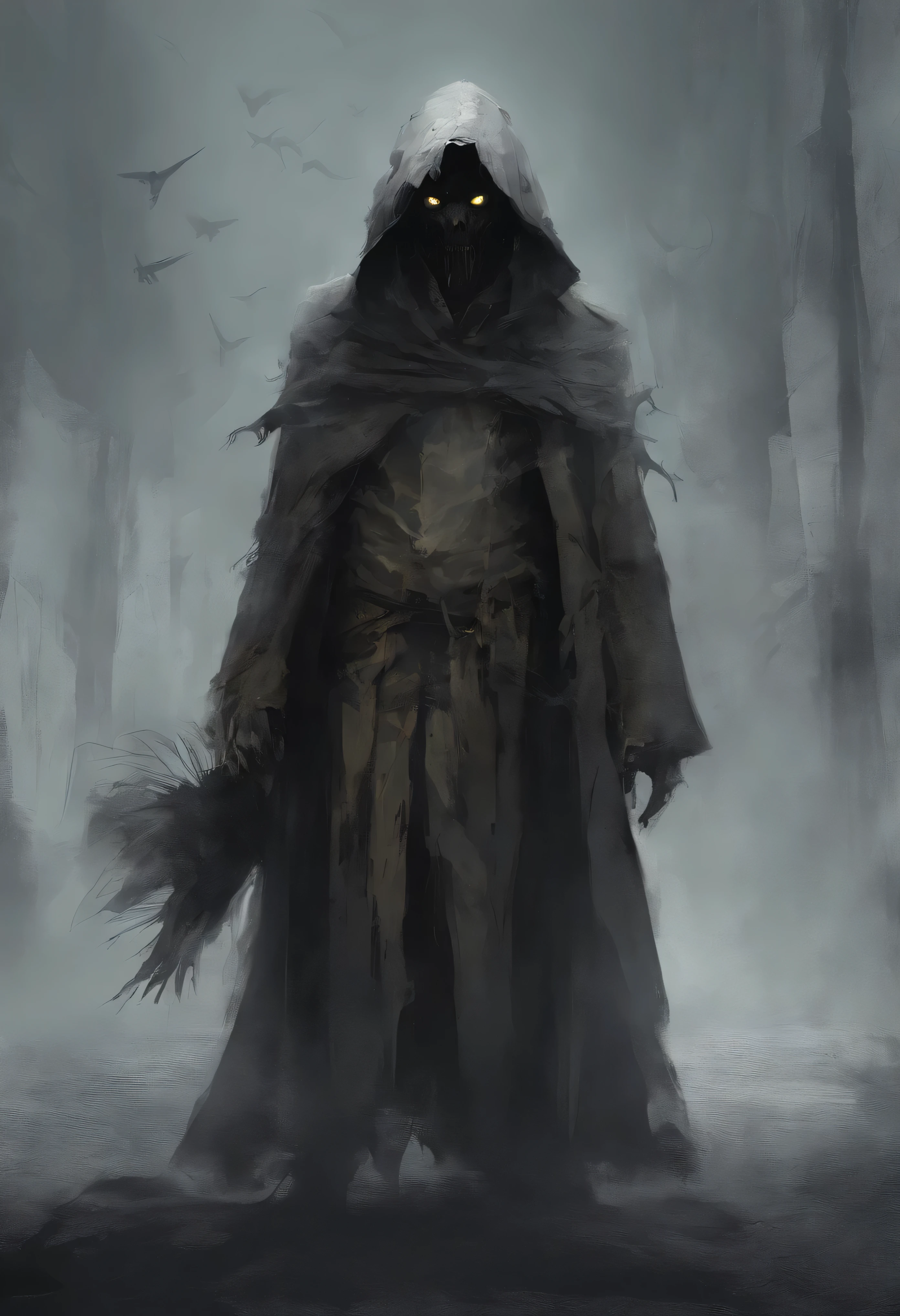 Create a scary scarecrow image