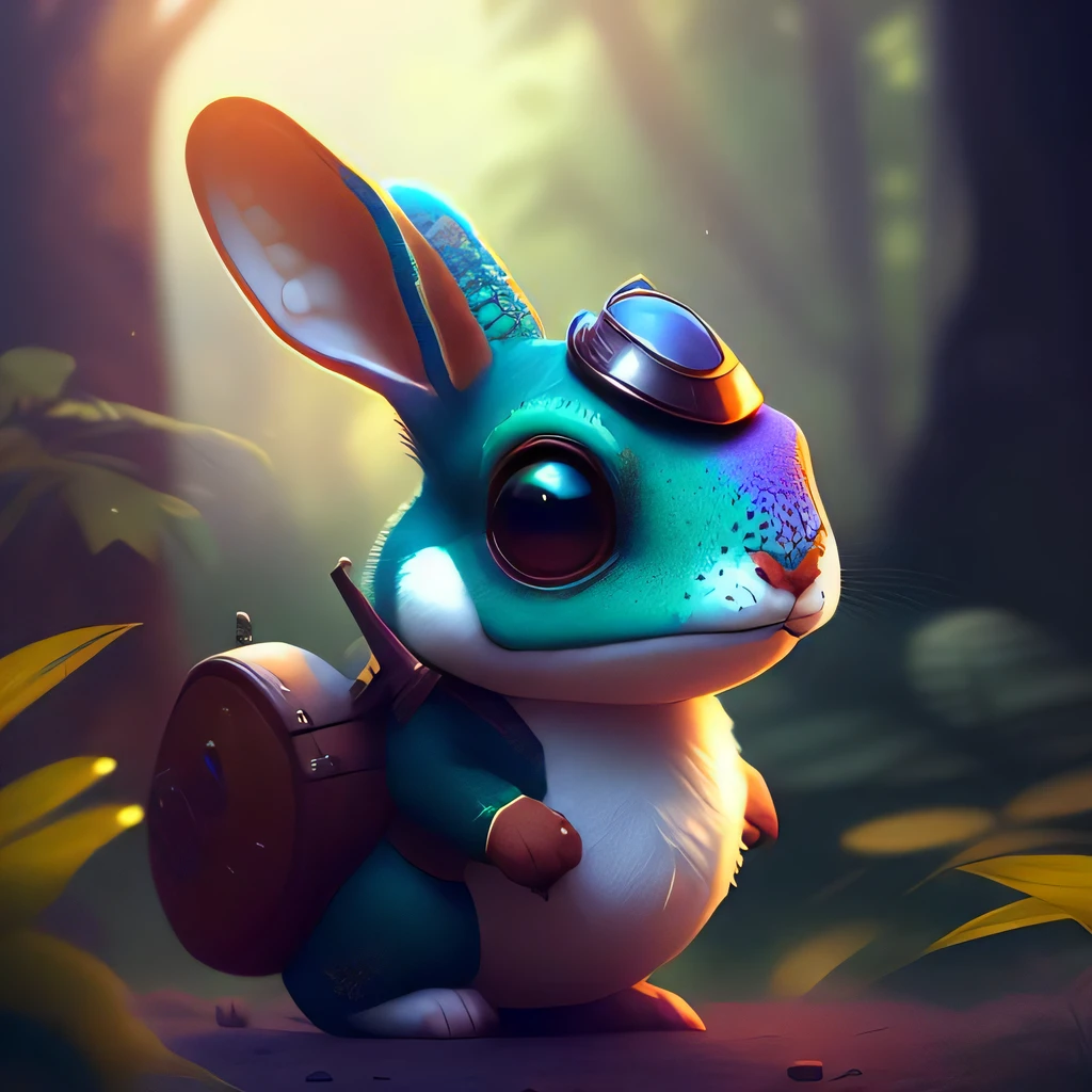 portrait of a cute (dicuki:1.1) as a (rabbit:0.9), <lora:dicuki:1.1>, digital art , trending artstation, 4k, high detail