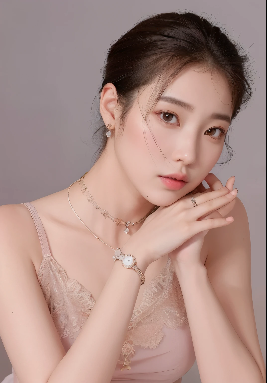 Un primer plano de una mujer con un vestido y un collar, hermosa joven coreana, hermosa joven coreana, bae suzy, linda actriz coreana, Lee Ji-Eun, Lee Ji Eun, jinyoung shin, hermosa mujer surcoreana, Jaeyeon Nam, heonhwa choe, kim doyoung, aparcar desde-min, mujer encantadora, Hwang se - es