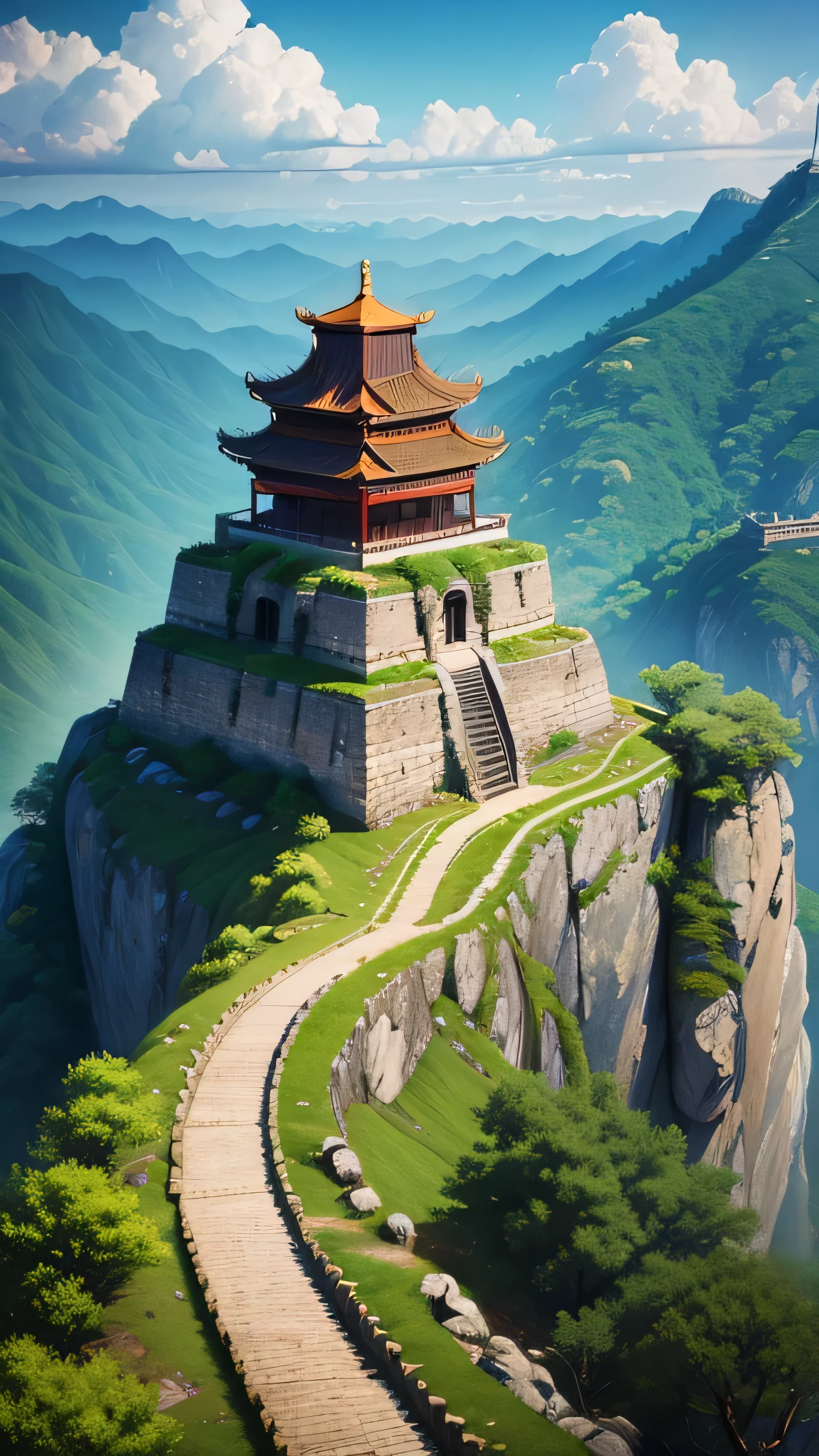 Chinese wall in ancient times, 8k, high resolution