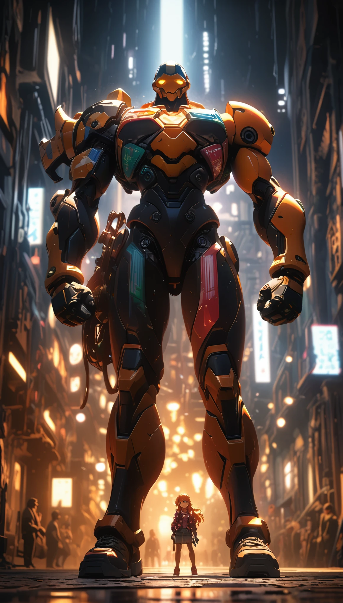eva character asuka,full body portrait,Hojo Tsukasa manga style,rich and colorful,depth of field,Overclocked renderer,movie lighting,Ultra-fine,super detailed,complicated,cinematic perspective,CG art,