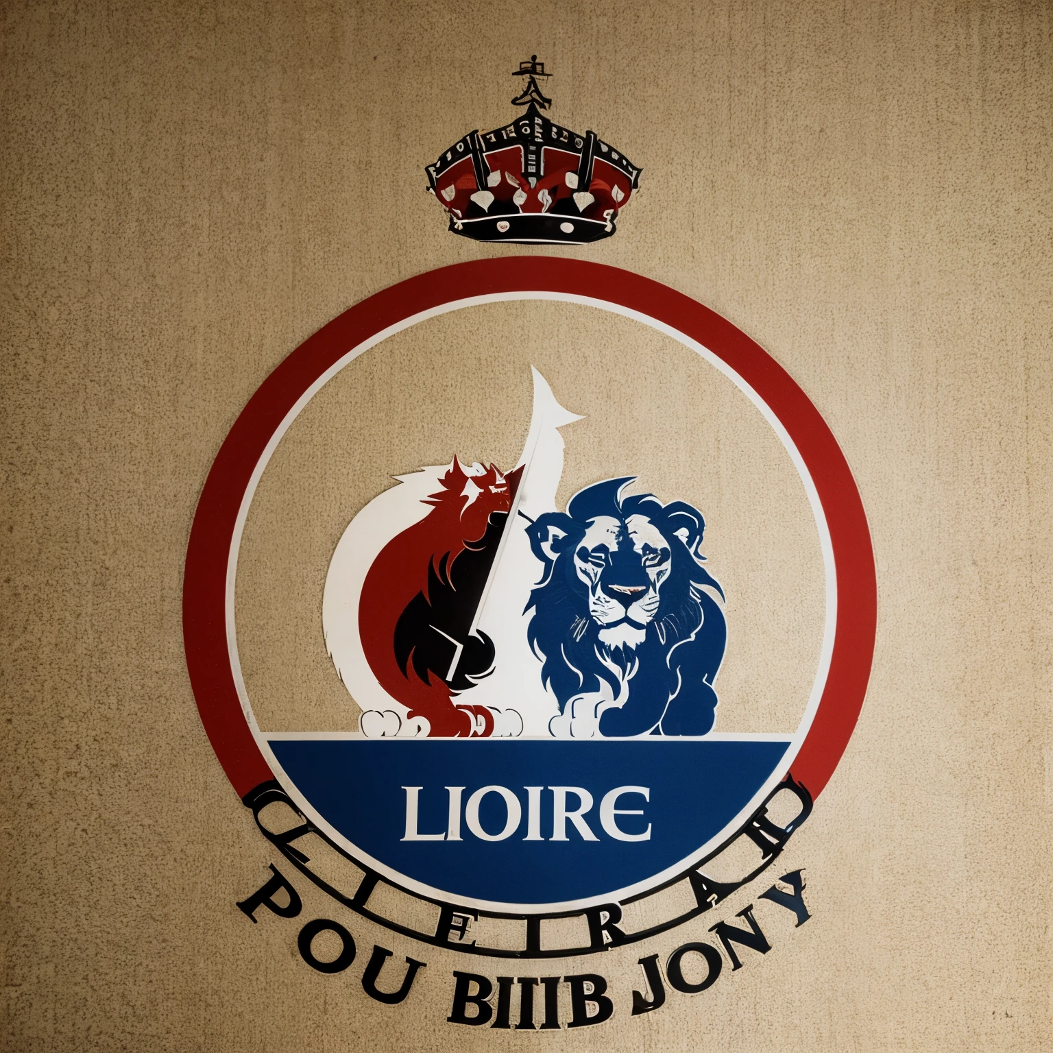 Logotipo de biblioteca particular, with lions
