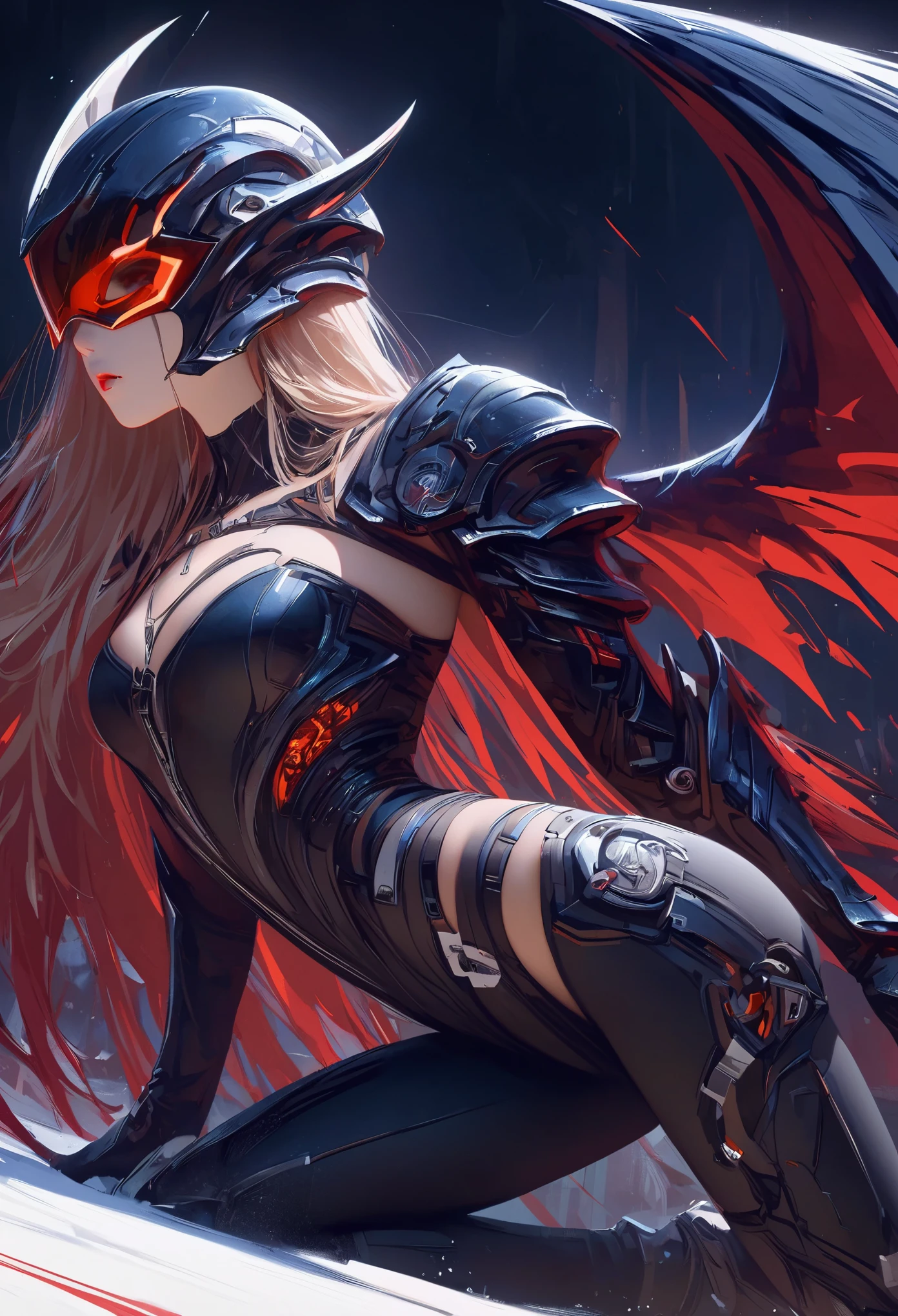 Black,chiaroscuro, Ray tracing, movie lighting, cowboy shooting, 8K, Yes, Super details, precise, best quality, Award-winning, Award-winning, A High resolution, masterpiece, high detail,guweiz on artstation pixiv, Popular topics on artstation pixiv, 详细的number概念艺术, author:Yang Jie, 2. 5D CGI anime fantasy artwork,ultra high definition,8K ,Realistic skin texture,chiaroscuro, Ray tracing, movie lighting, 8K, Yes, Super details, precise, best quality, Award-winning, Award-winning, A High resolution, masterpiece, high detail,in the snow,Clear,masterpiece, best quality, 8K, number, 1 girl, alone, stand up, hair accessories, Red eyes, Heartless expression, Bloodstained mechanical parts, electric wire, cable, failure effect, scary, Science fiction, futuristic, The background inside is darker, neon lights, cyberpunk characters, surreal, Strange, Disturbing, spine-chilling, scary, western metal,Red eyes,发Black,Black色長手套,One-piece Pants,leggings,Highlight her graceful figure,将整个身体包裹stand up,symbiont,((Raised sexy)),Jumpsuits,Red eyes,Venom Possession,发Black,Black色長手套,One-piece Pants,Black色一件,Blood-red eyes,best quality, High resolution, super detailed, Vivid texture, mask, Bangs,wear socks,tears,被Black色粘液覆盖