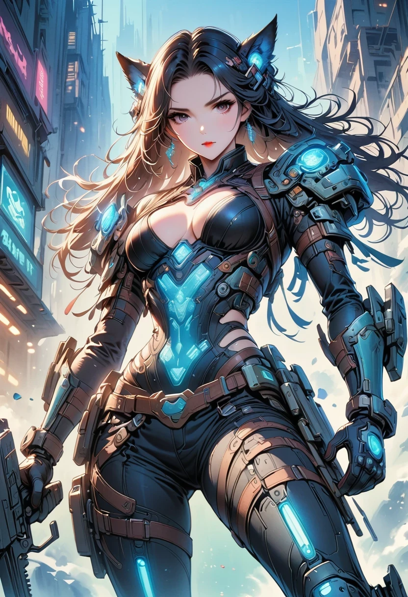 A cute puppy made of metal, , cyberpunk style, ((intricate details)), high dynamic range, ((intricate details, super detailed)), movie shot, vignette
