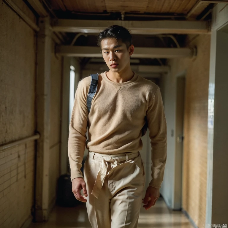 2 handsome Asian guys,27岁policeman,arafed male police 官 in walking down a hallway, , wearing a police , police , full outfit: police, , majestic, Handsome Asian muscular guy,Broad shoulders and narrow waist,2 handsome guys in police uniform,Form-fitting fabric contours the bust,in a remote warehouse,hands tied behind back,Hands tied behind the back,hands tied behind back,Masculine and sexy,High,Muscles look good,hairy body,Wheat complexion,black eyes(thin eyes 1:3),whole body image , 2 handsome boys shooting porn magazine cover , NSFW , sexy , eroticism