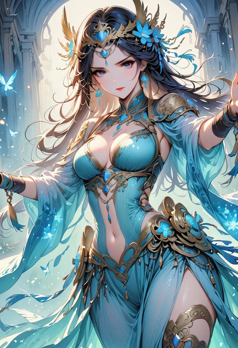 beautiful dancer'slender shadow on the ground