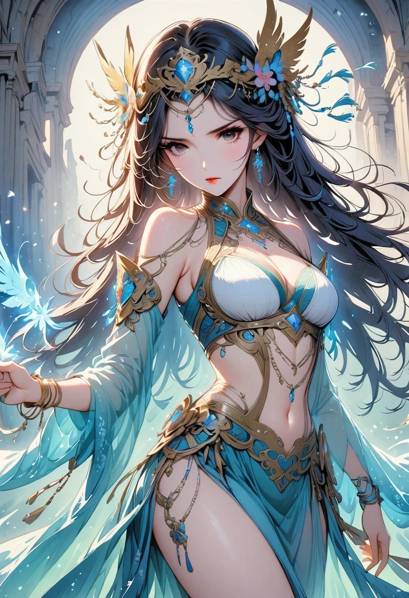 beautiful dancer'slender shadow on the ground