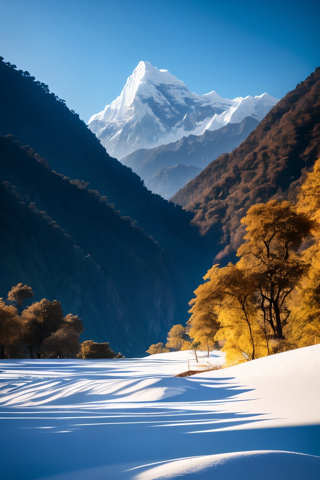 Witness the enchanting awakening of the Himalayas in exquisite detail through high-quality photographs captured in the mesmerizing Nainital region. Each image encapsulates the ethereal charm of the mountains as they gracefully rotate, weaving a captivating spell that leaves all who gaze upon their grandeur bewitched. The vibrant textures and intricate details of the mountainside come to life under the masterful lens, forming a visual masterpiece that trends on both ArtStation and CG Society. The dramatic play of light and shadow creates a breathtaking contrast, while the sun peeks through, casting a golden hue on the snow-capped peaks. The crystal-
