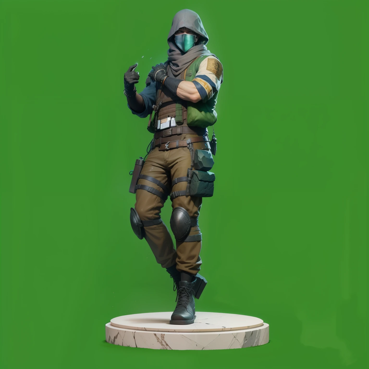 create the most realistic stone figurine without changing the face, do not change the details 8k without background