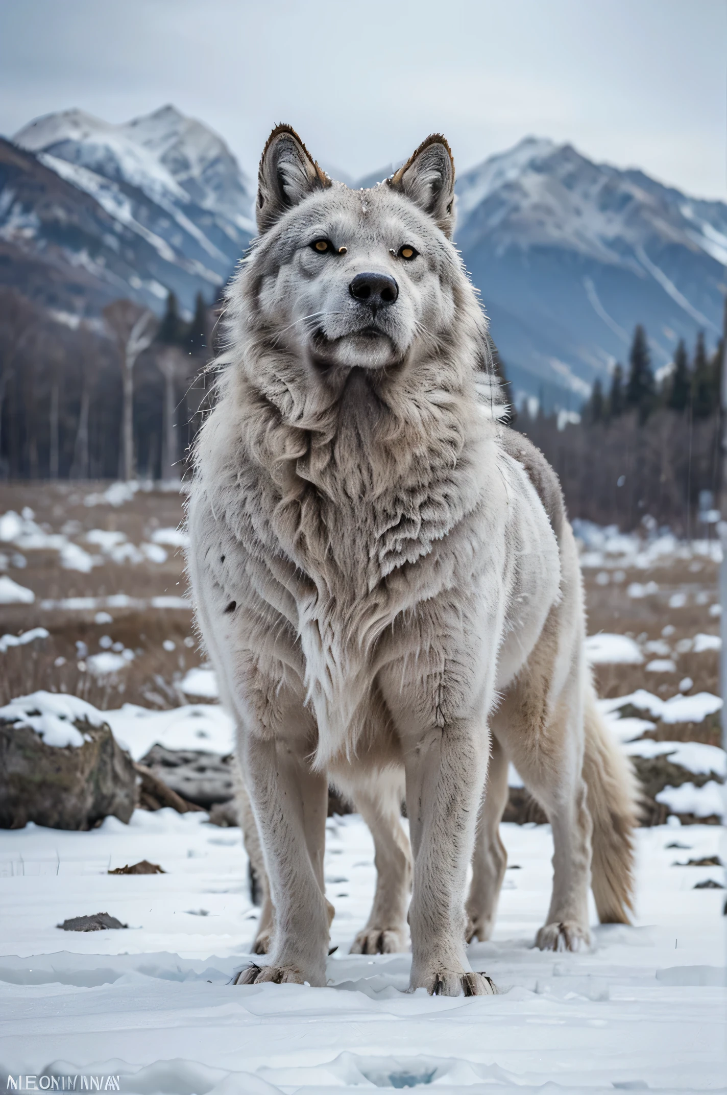 (Alta qualidade)rei um lobo-do-artico uivando para a lua