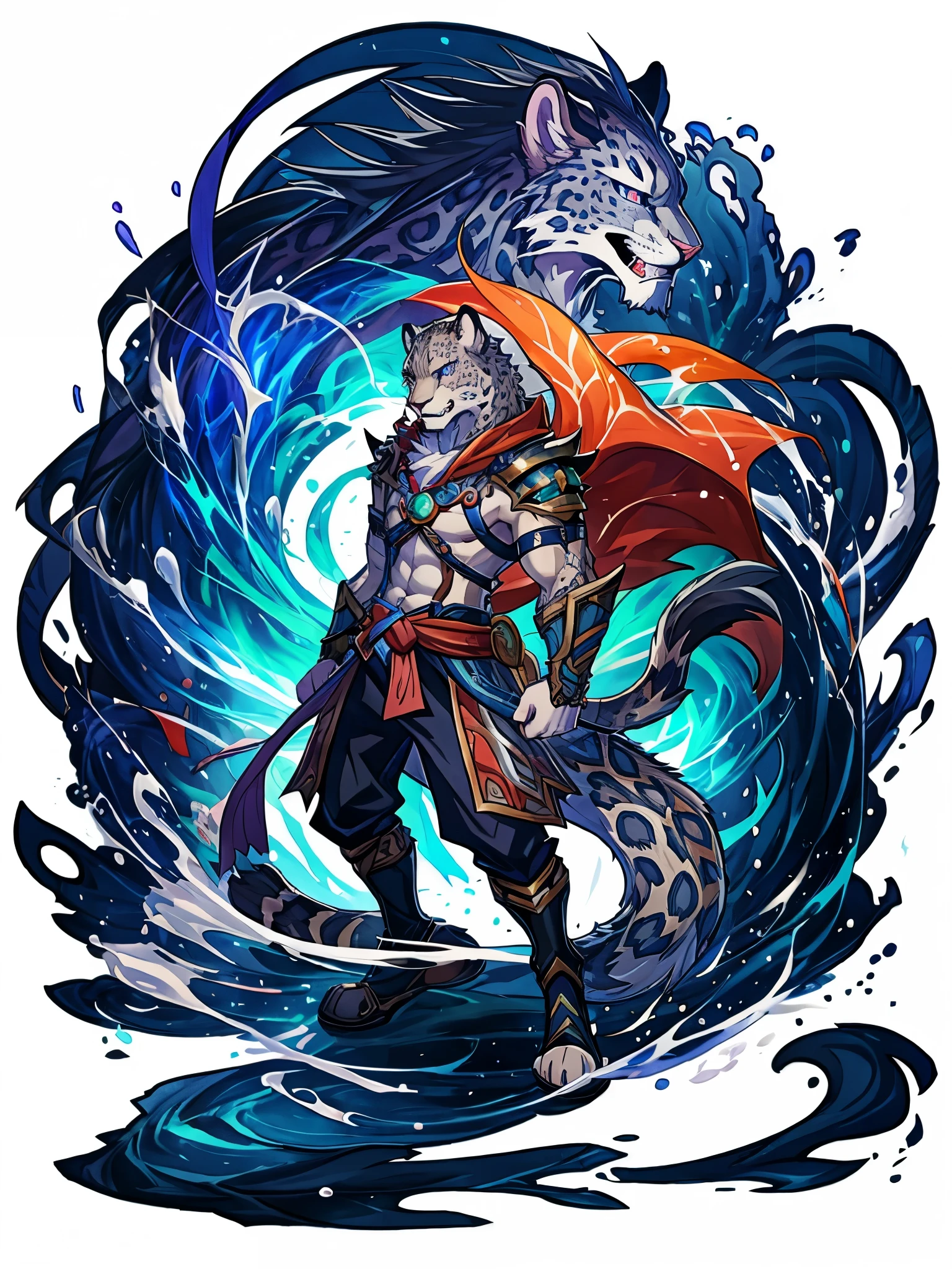 furry, male, anthro, (Leopard Tail), Solo, (Realistic eye details:1.2), (beautiful detailed eyes), anime character there is a Leopard man with great sword and armor in a dark room, from genshin impact, 2. 5 d cgi anime fantasy artwork, painted in the style arcane, world of warcraft art style, character splash art, dnd fantsay art, league of legends art style, wind sorcerer!, detailed fanart, league of legends style art, full body like, slim body, in a panoramic view, good looking, splash art, anime style, 8k, 4k anime wallpaper, anime art wallpaper 8 k, 2 d art, 2d art, badass anime 8 k, anime art wallpaper 4k, detail art, (splash art details:1.2)