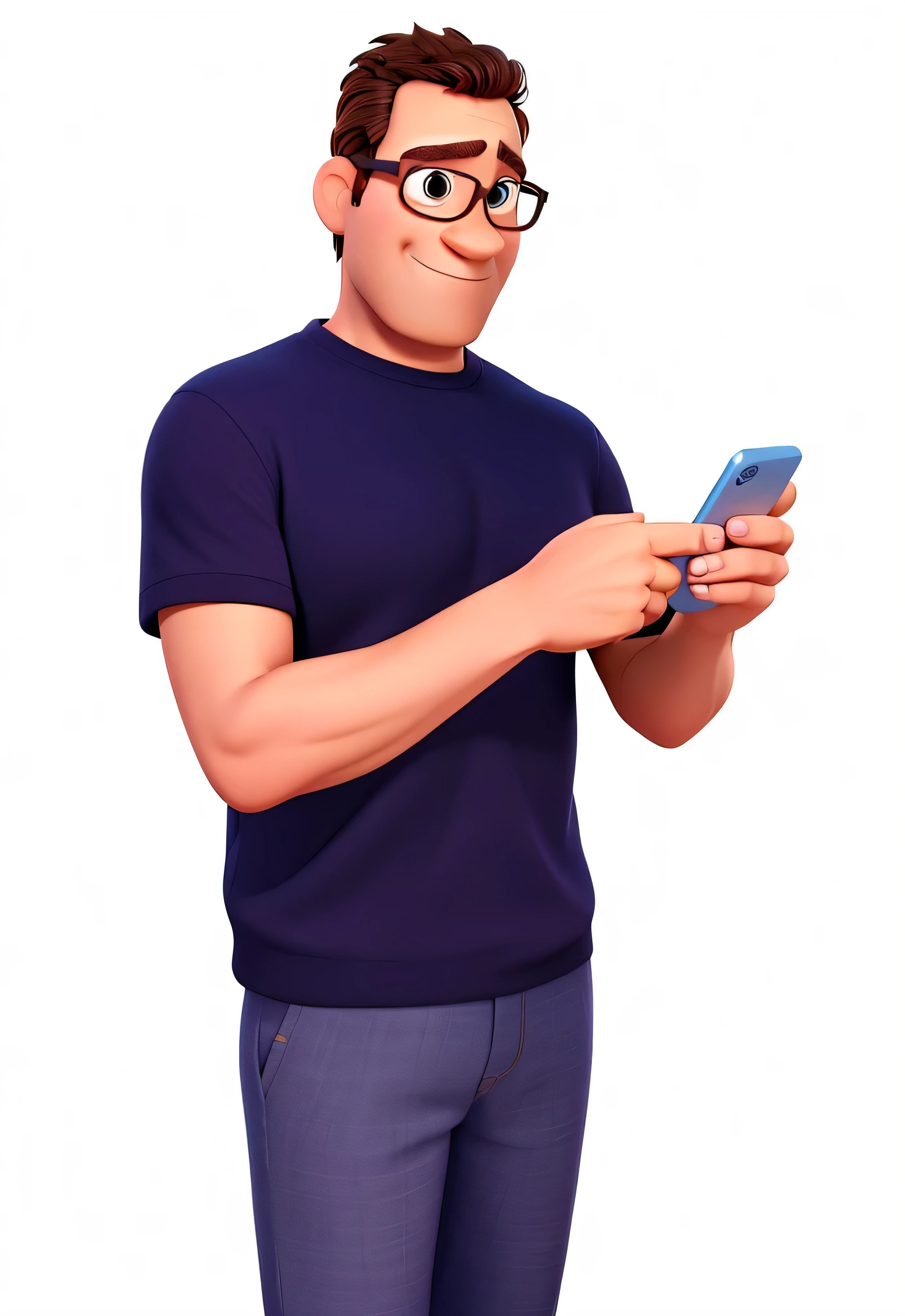 Homem de 40 anos no estilo Disney Pixar, alta qualidade, melhor qualidade