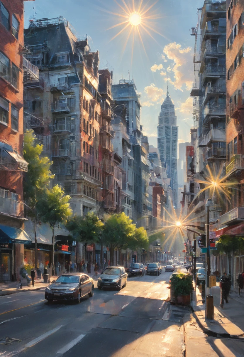 Spring Morning, sunlight, by Bob Byerley, (best quality, masterpiece, very aesthetic, perfect composition, intricate details, ultra-detailed)