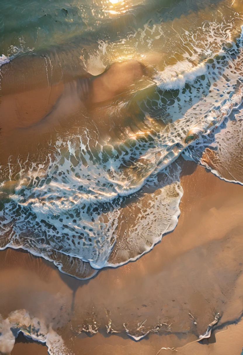 Spring Morning, beach, sunlight, (masterpiece, best quality, perfect composition, very aesthetic, absurdres, ultra-detailed, intricate details, Professional, official art, Representative work:1.3)