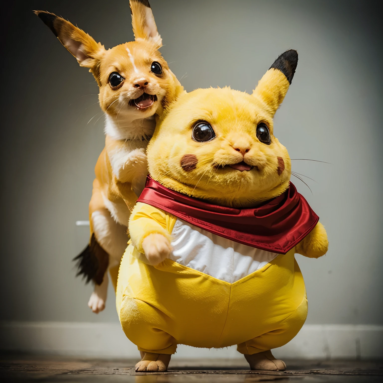 picachu with superhero costume