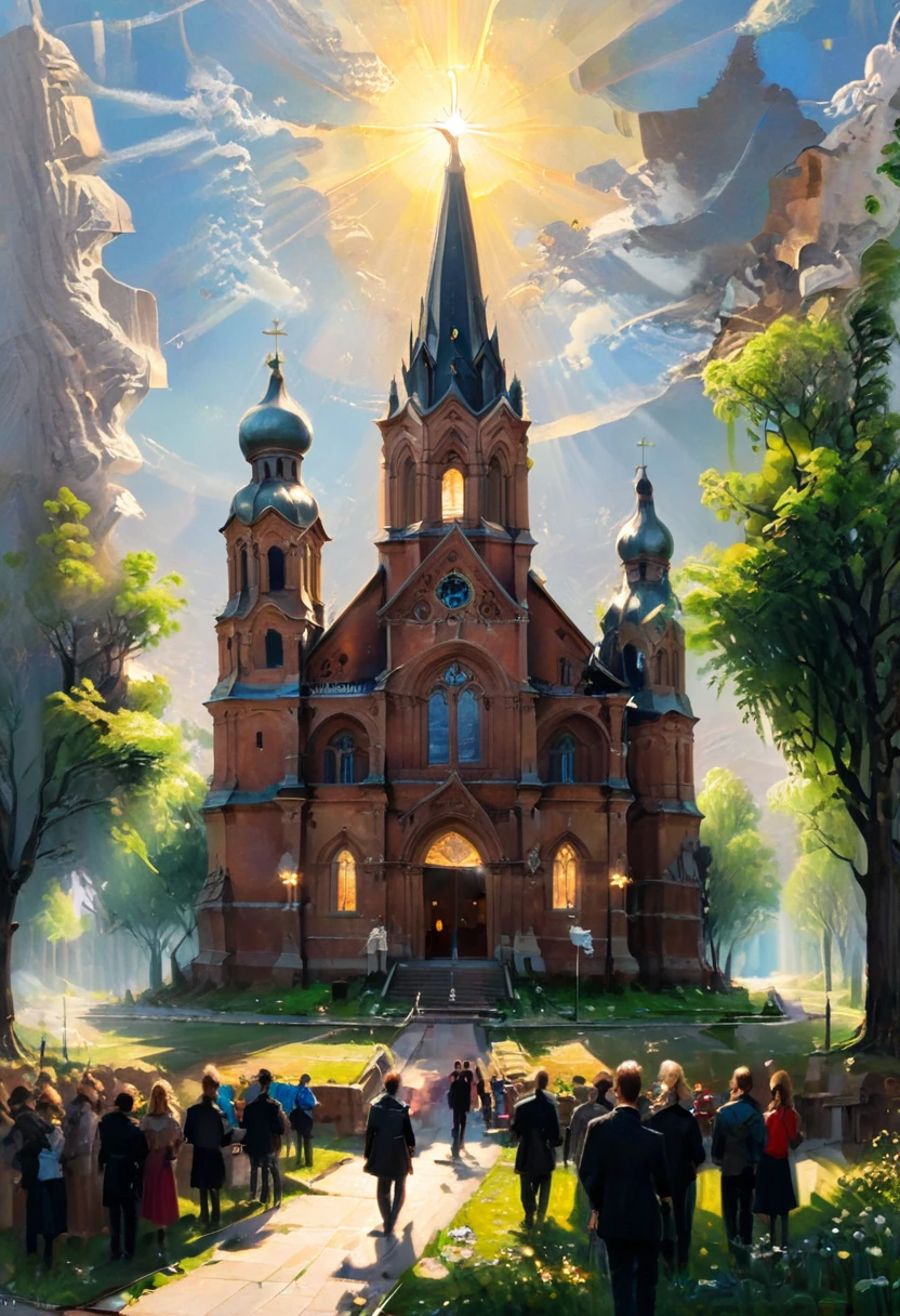Spring Morning, cafe, sunlight, masterpiece, perfect composition, best quality, ultra-detailed, intricate details, Professional, official art, Representative work